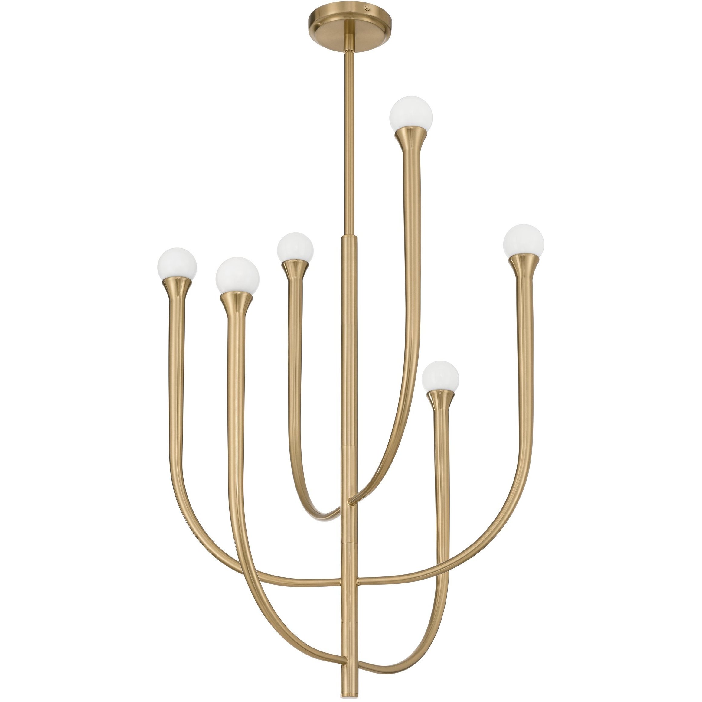 Dahlia LED 23 inch Brass Chandelier Ceiling Light