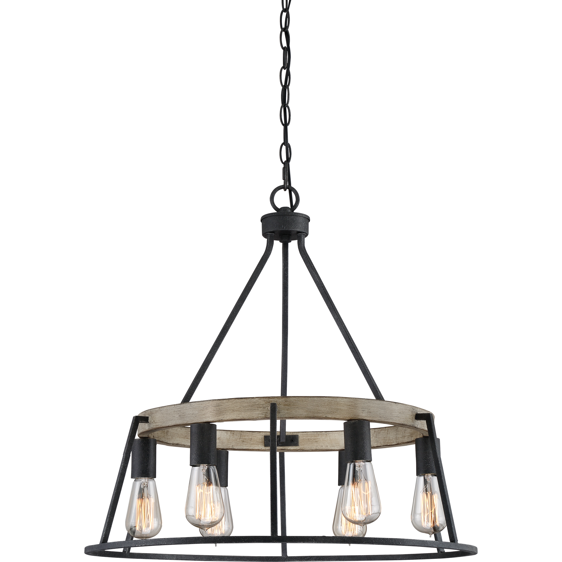 Brockton 6 Light 24.5 inch Grey Ash Chandelier Ceiling Light