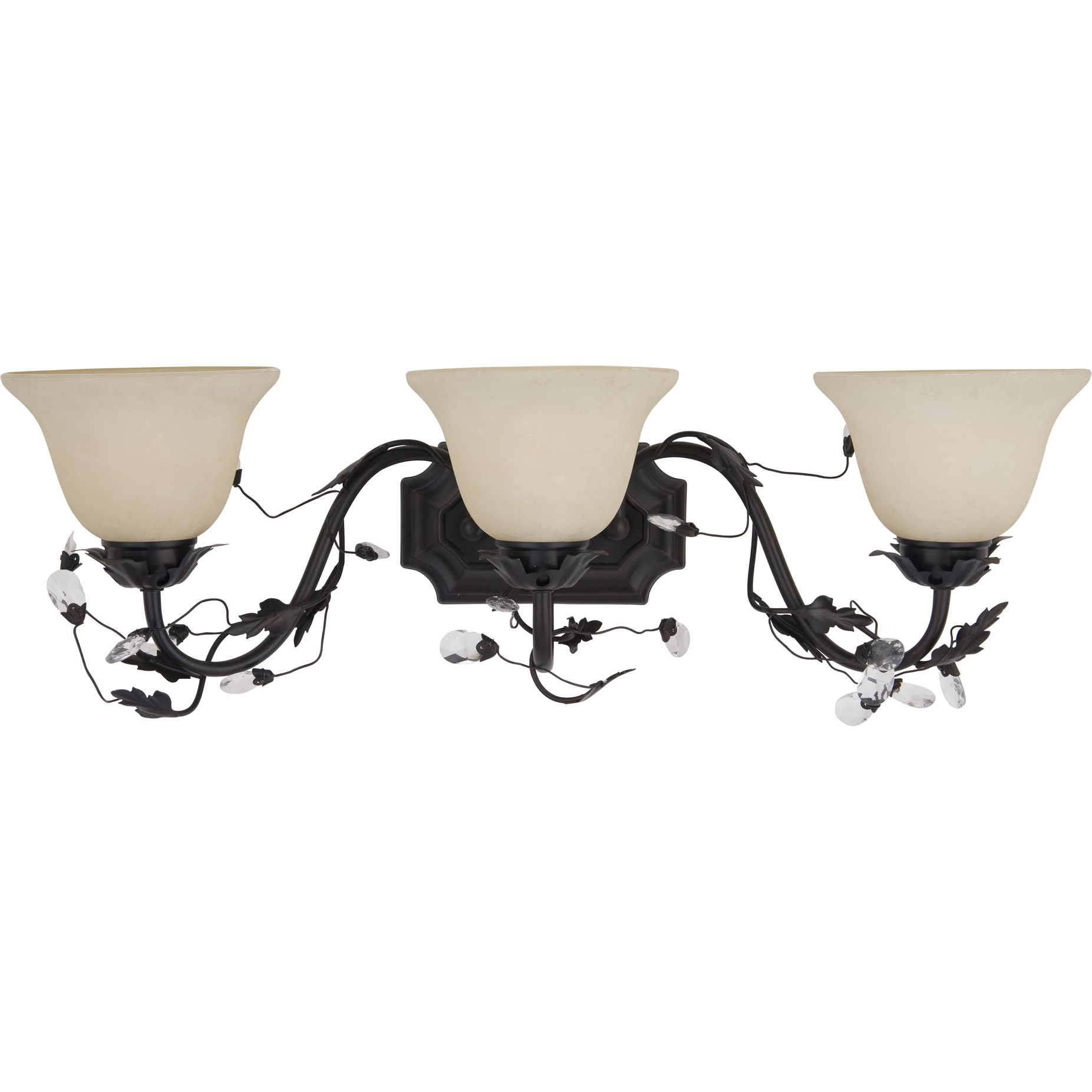 Elegante 3 Light 28 inch Oil Rubbed Bronze Bath Vanity Wall Light
