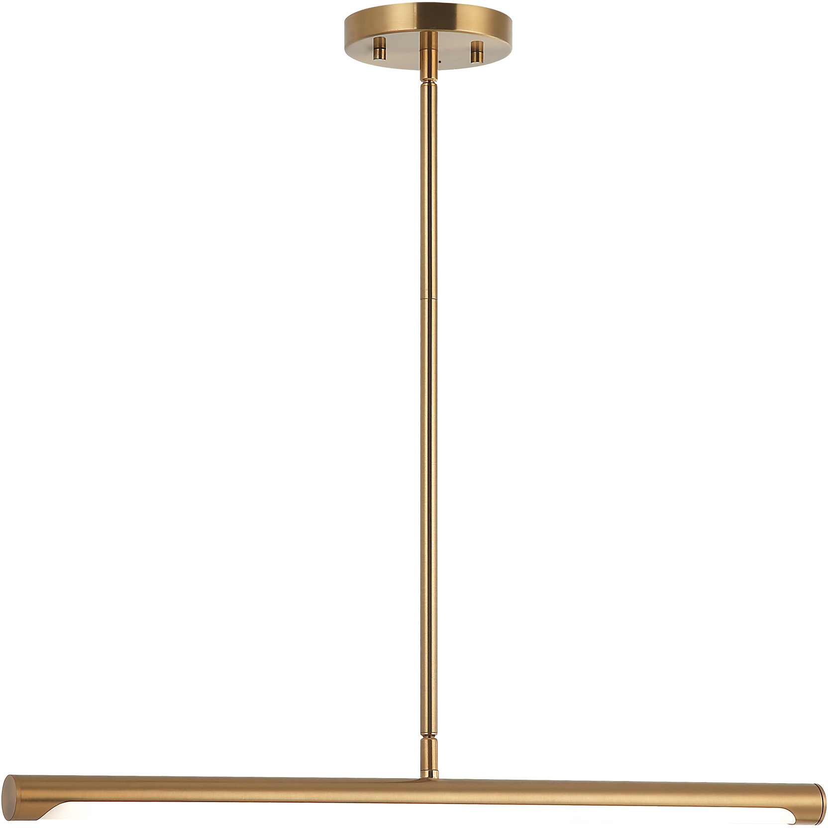 Novelle LED 1.25 inch Aged Gold Brass Pendant Ceiling Light