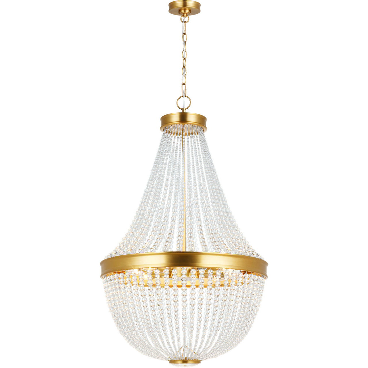 C&M by Chapman & Myers Summerhill 12 Light 25 inch Burnished Brass Chandelier Ceiling Light