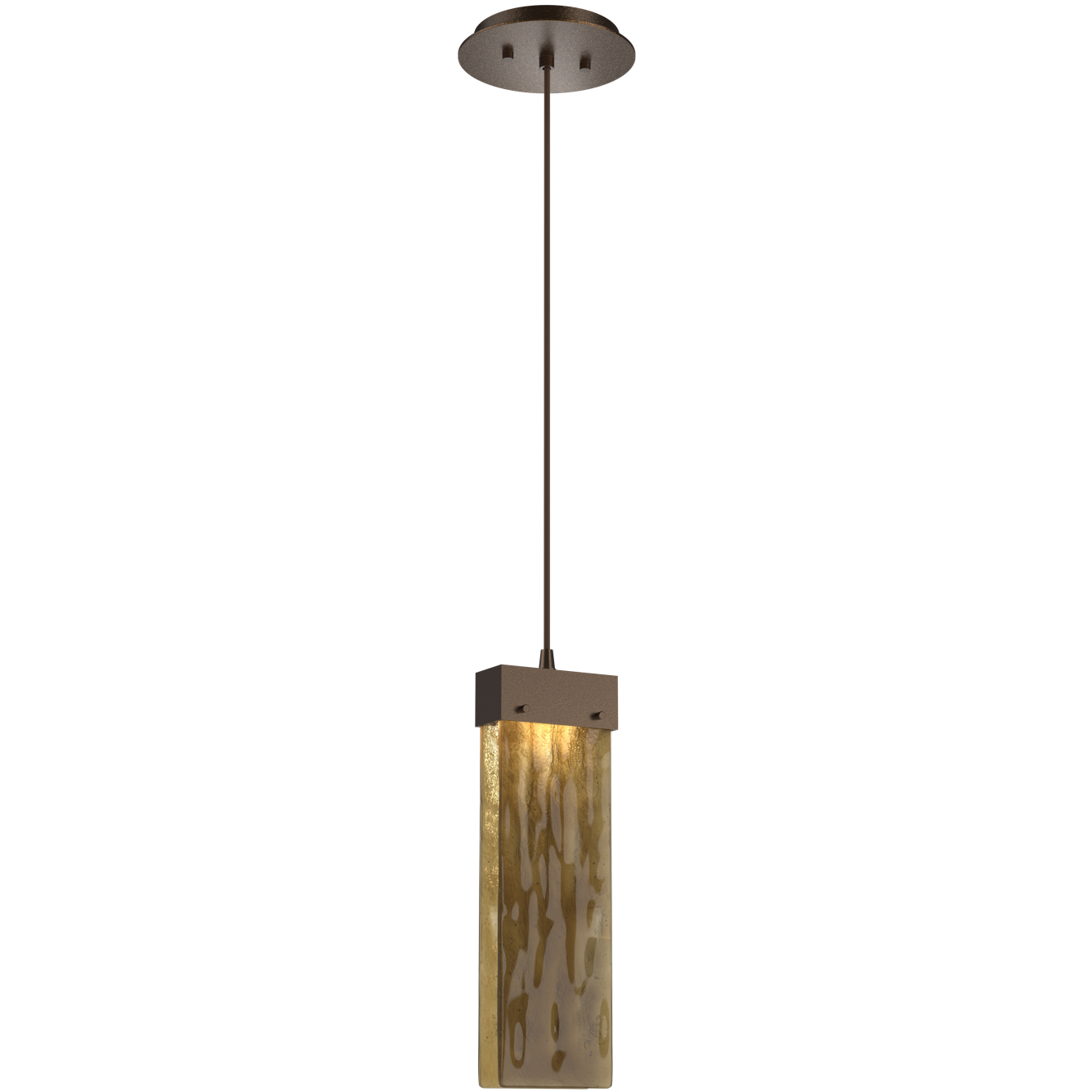 Parallel LED 2.3 inch Flat Bronze Pendant Ceiling Light in Bronze Granite, 2700K LED