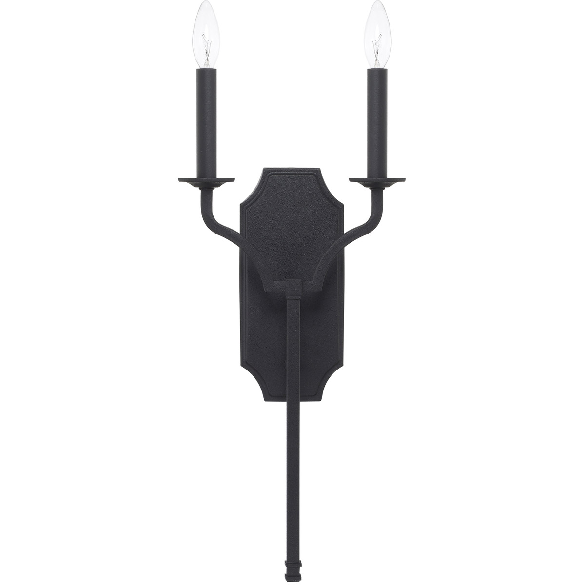 Ravenwood 2 Light 10 inch Black Iron ADA Sconce Wall Light