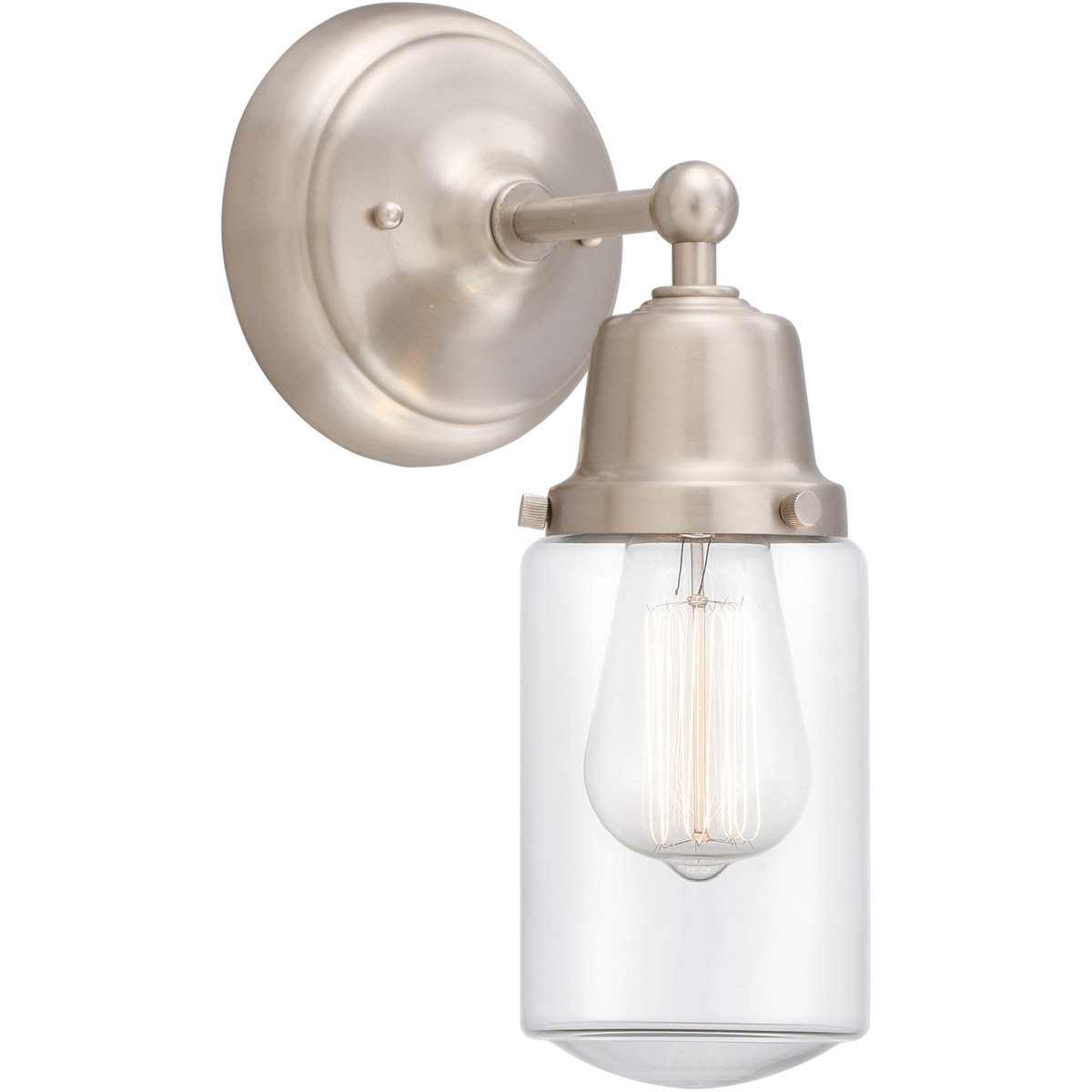 Aditi Dover 1 Light 4.5 inch Brushed Satin Nickel Sconce Wall Light, Aditi