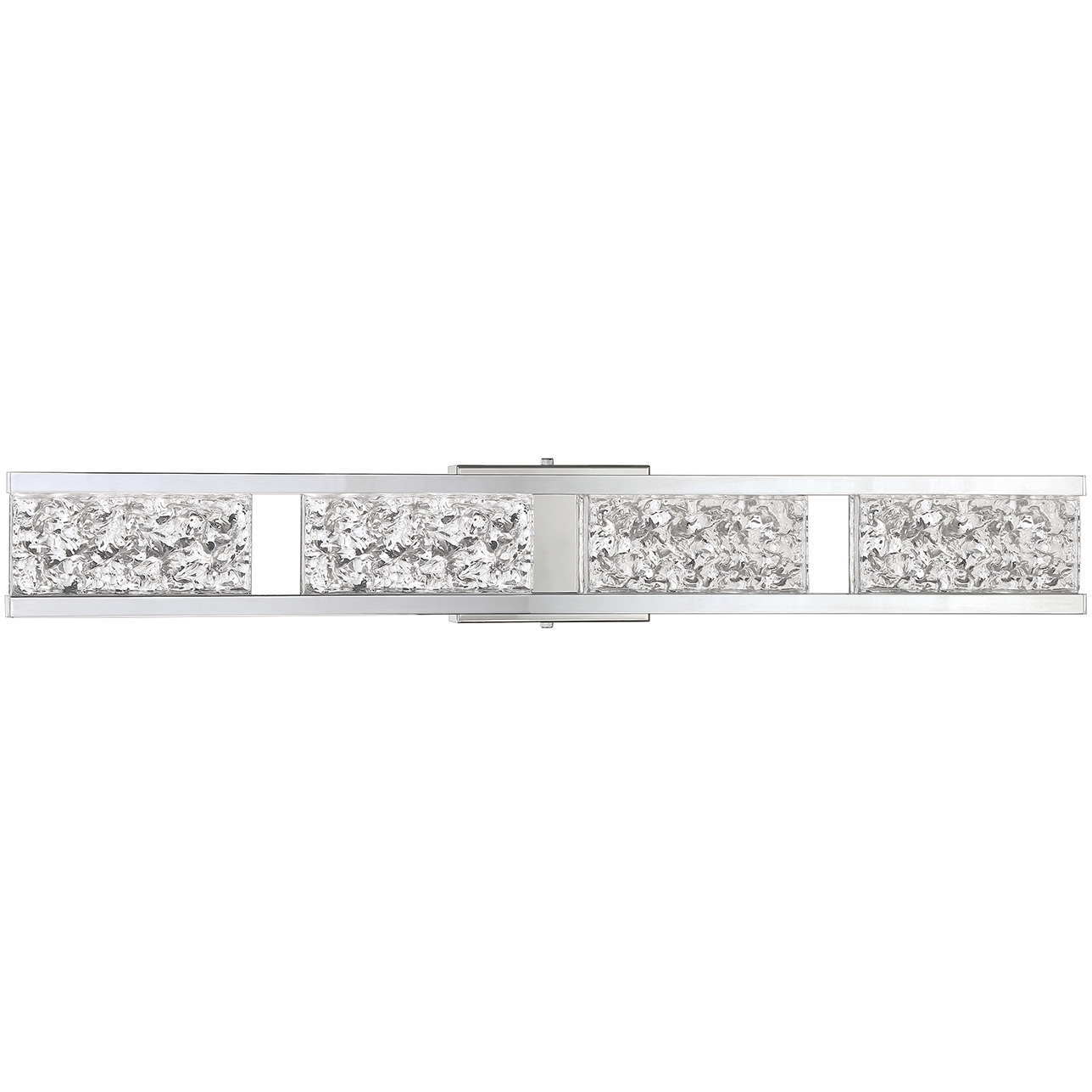 Callavio 4 Light 32 inch Chrome Vanity Light Wall Light in Fossilized Ice