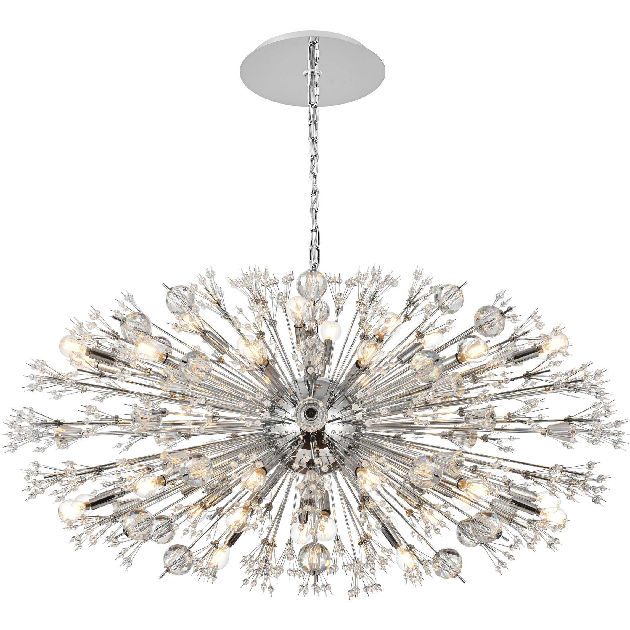 Vera 38 Light 25 inch Chrome Pendant Ceiling Light