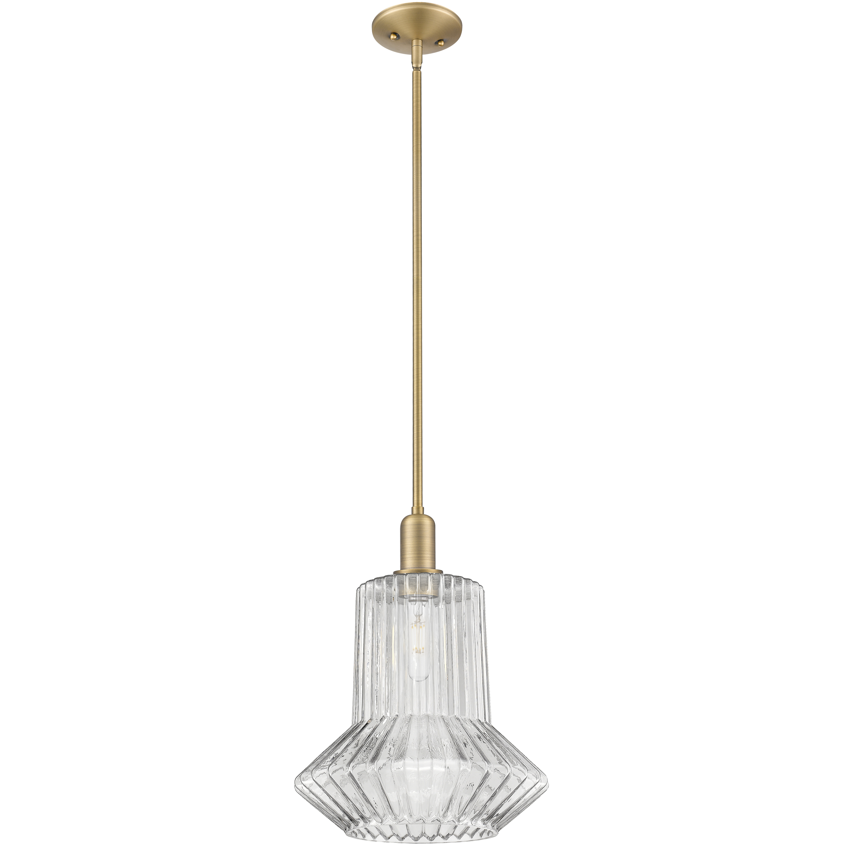 Arcadia Springwater 1 Light 12 inch Brushed Brass Mini Pendant Ceiling Light