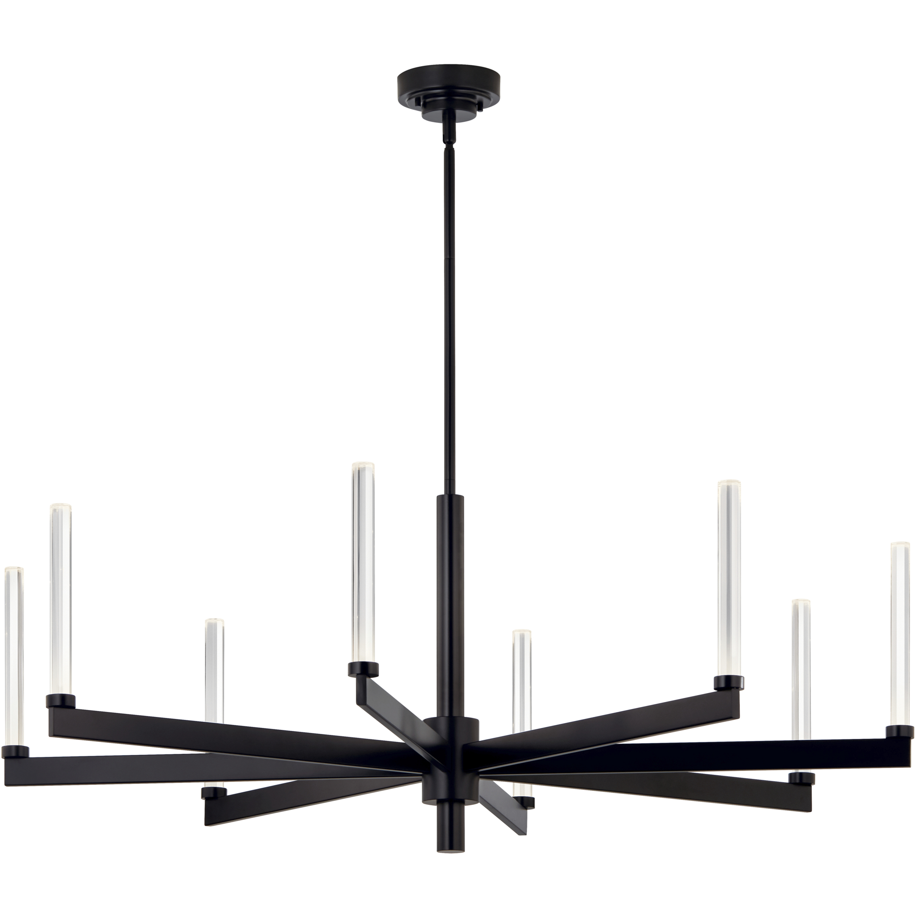 Sycara LED Black Chandelier Ceiling Light, 1 Tier Large