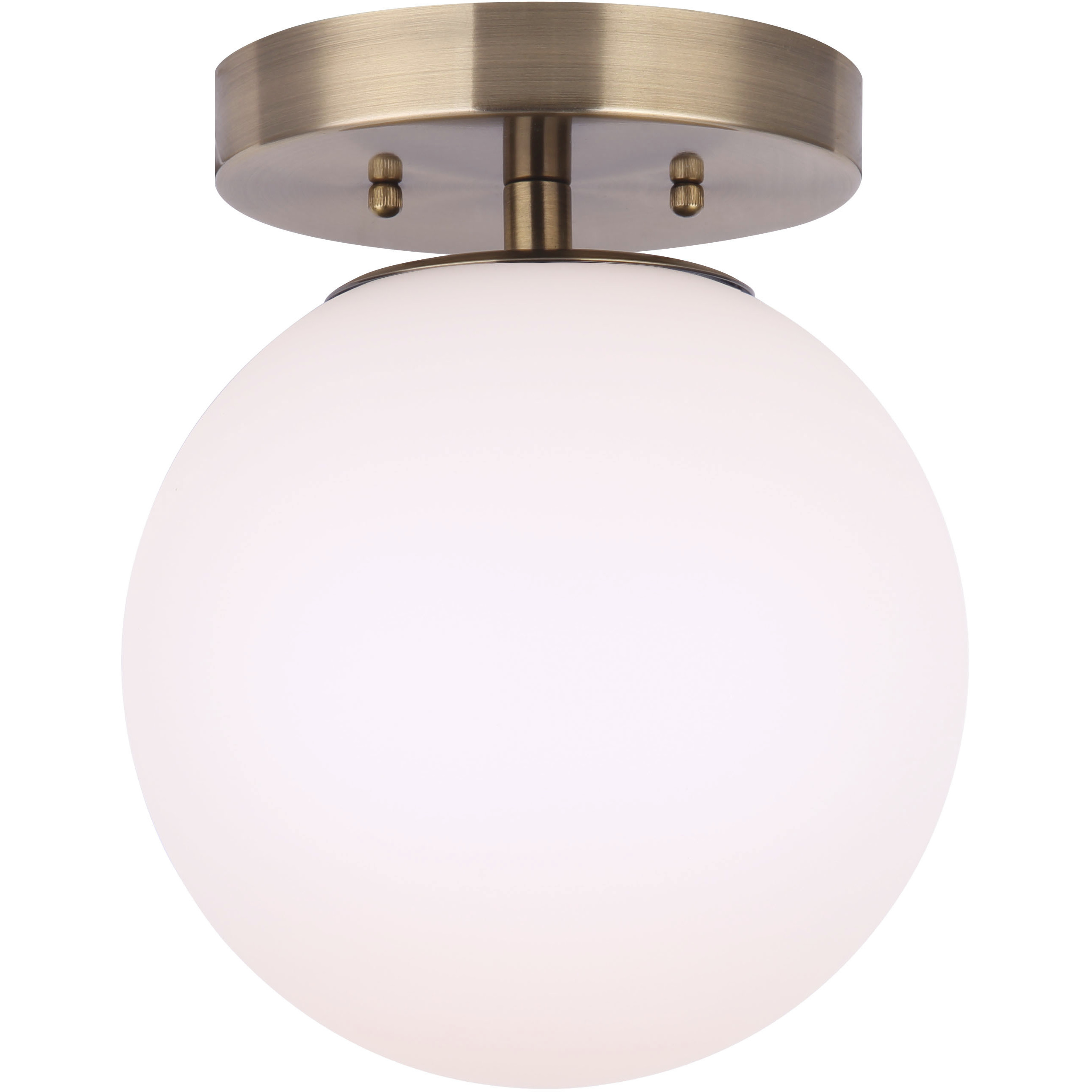 Camilo 1 Light 8 inch Gold Flush Mount Ceiling Light in Flat Opal Glass