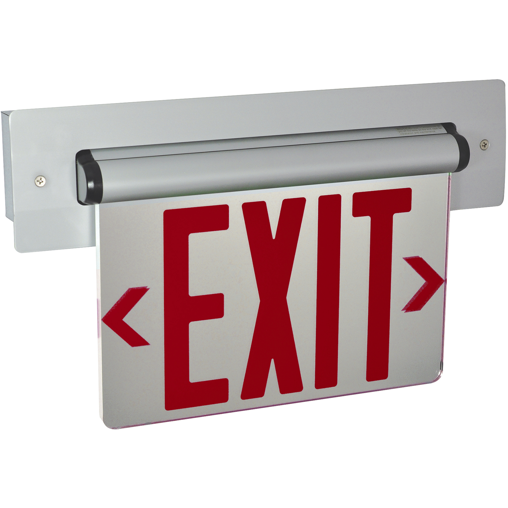 Architectural 1 Light Red Letters Housing Exit Emergency Ceiling Light Double Faced Red Mirror