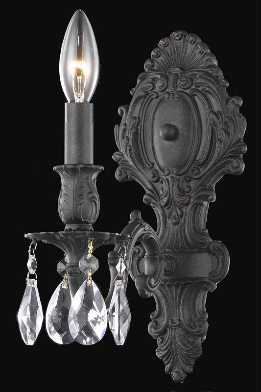 Monarch 1 Light 5 inch Dark Bronze Wall Sconce Wall Light in Royal Cut
