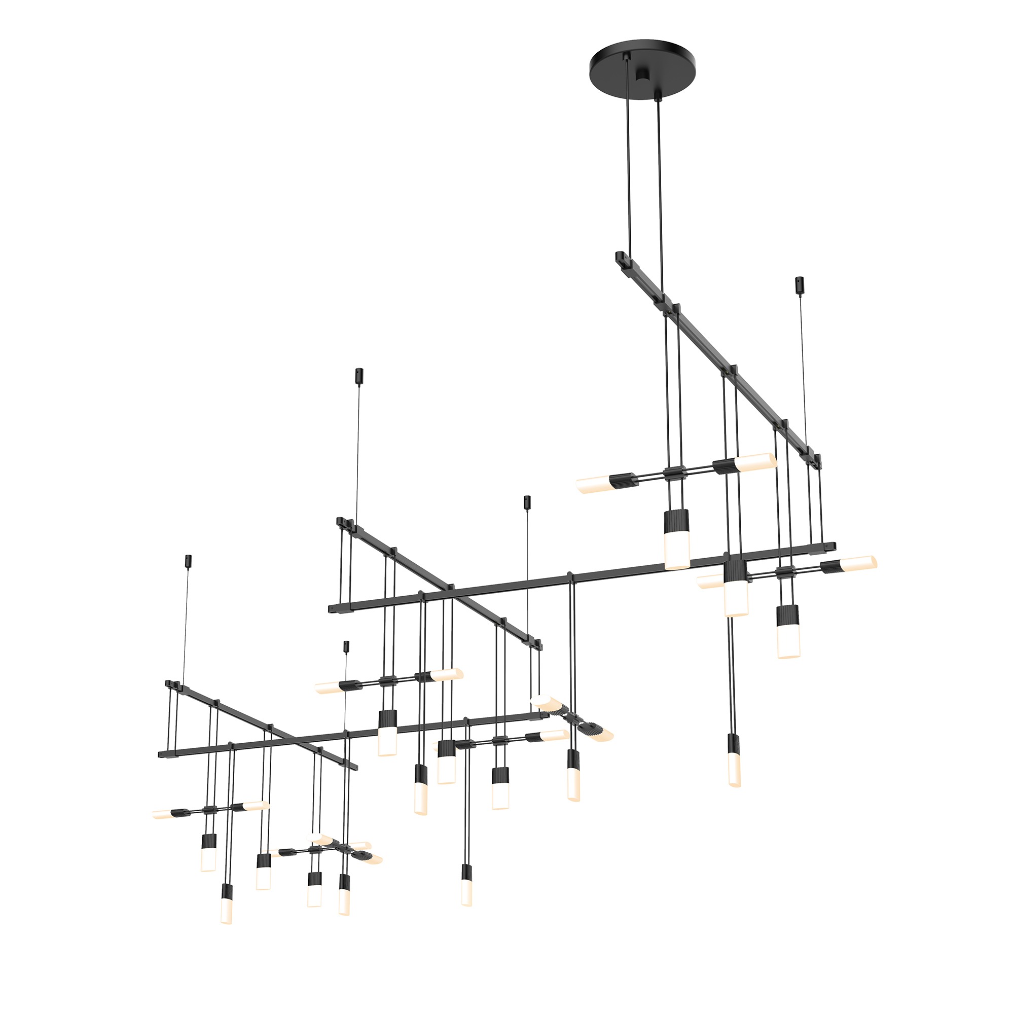 Suspenders LED 118 inch Satin Black Pendant Ceiling Light