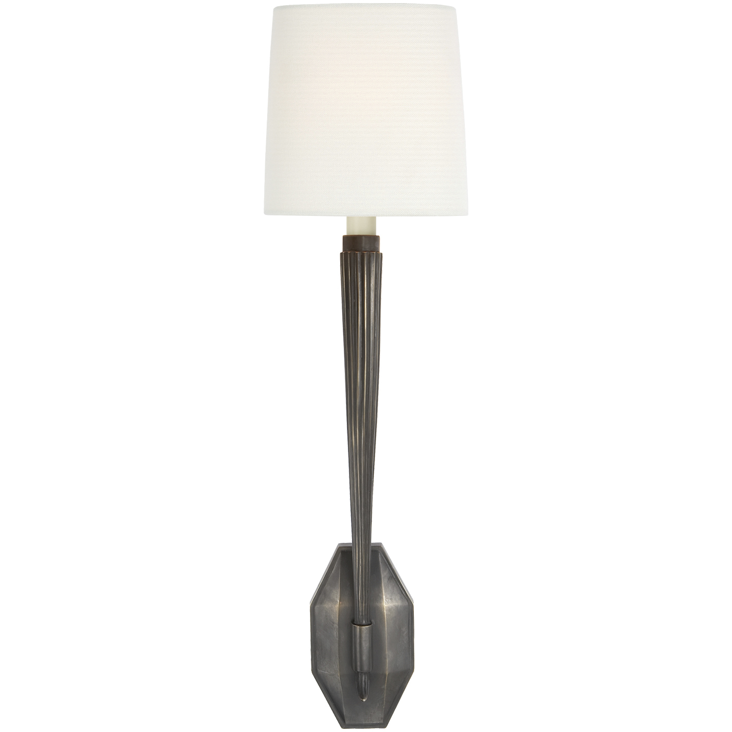Chapman & Myers Ruhlmann 1 Light 6.25 inch Bronze Single Sconce Wall Light in Linen