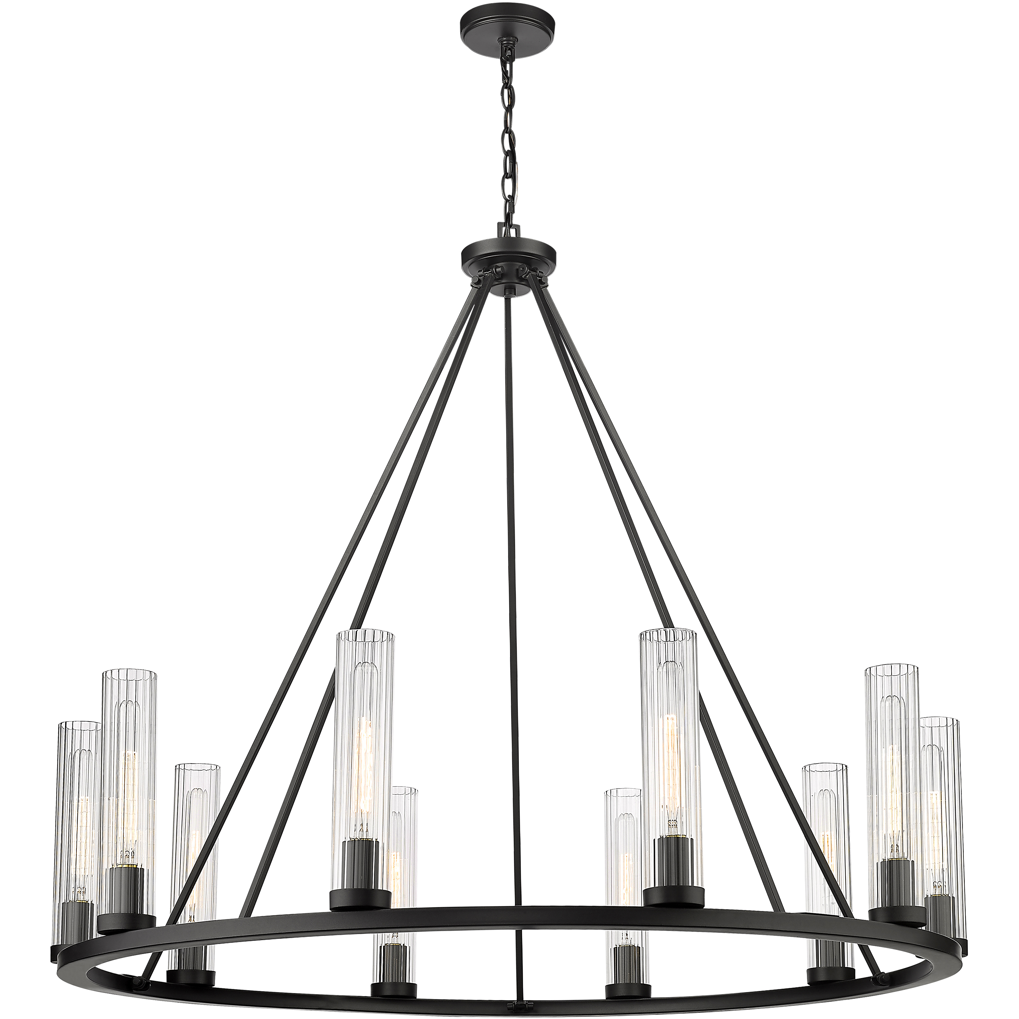 Beau 10 Light 46 inch Bronze Chandelier Ceiling Light
