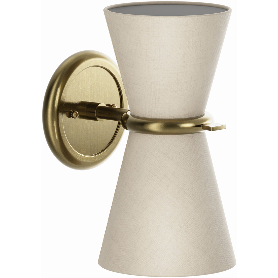 Gable 2 Light 6.5 inch Antique Natural Brass Wall Sconce Wall Light in Oyster