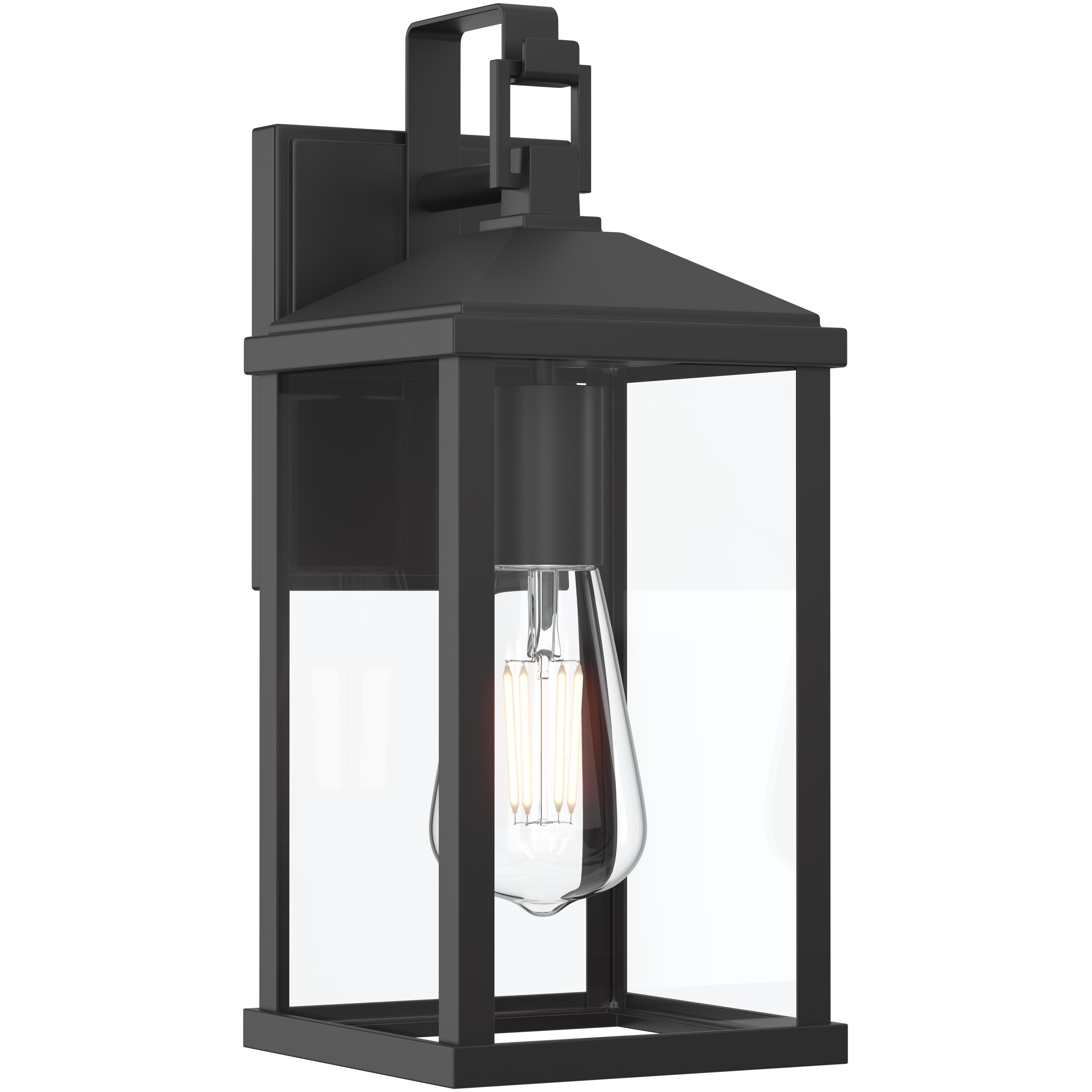 Cantley 1 Light 13.25 inch Matte Black Outdoor Wall Lantern