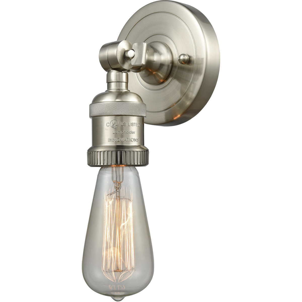 Franklin Restoration Bare Bulb 1 Light 5 inch Brushed Satin Nickel ADA Sconce Wall Light, Franklin Restoration