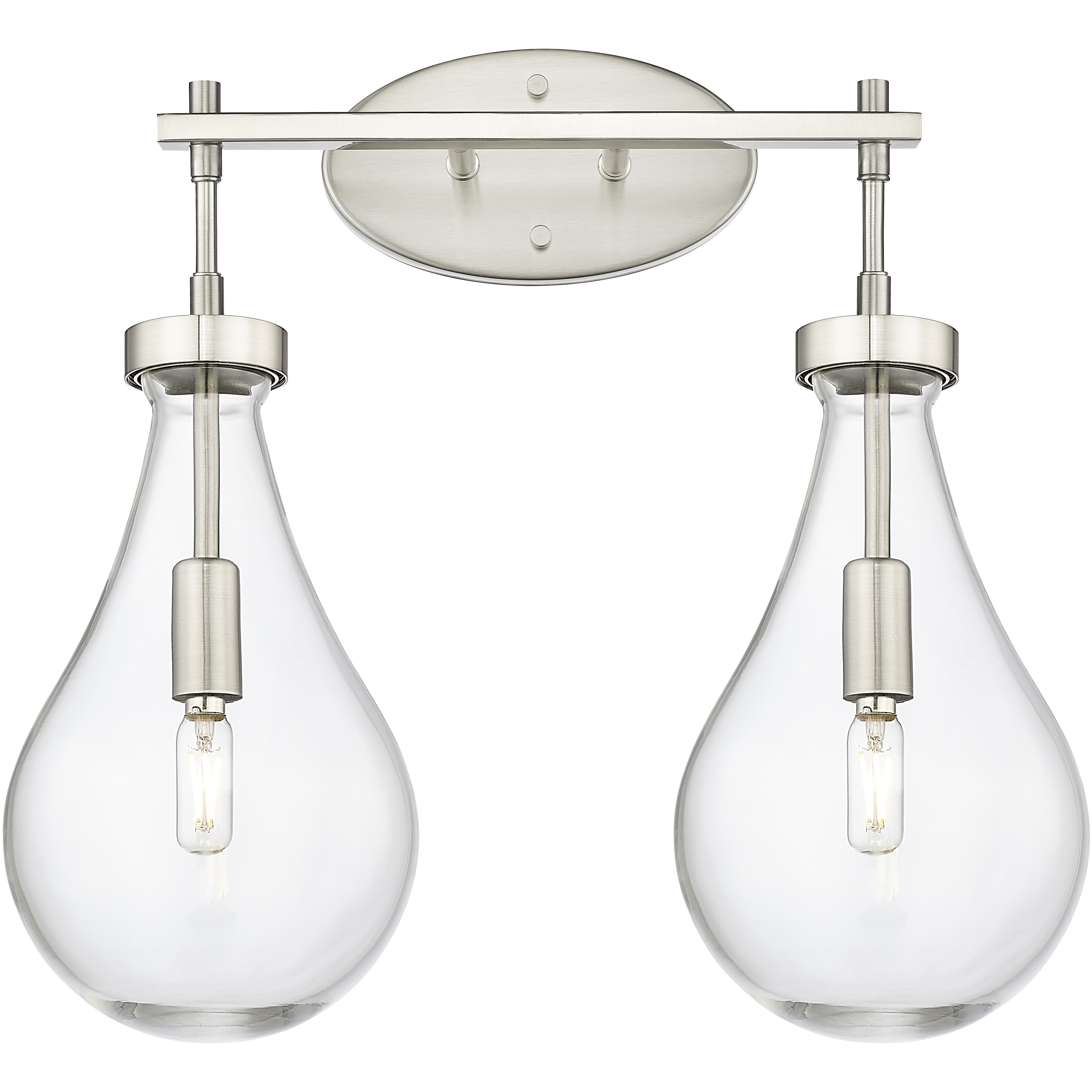 Downtown Urban Owego 2 Light 18 inch Satin Nickel Bath Vanity Light Wall Light in Clear