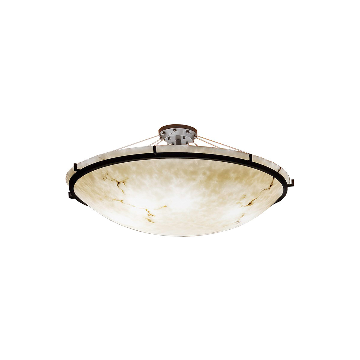 LumenAria LED 51 inch Dark Bronze Semi-Flush Ceiling Light