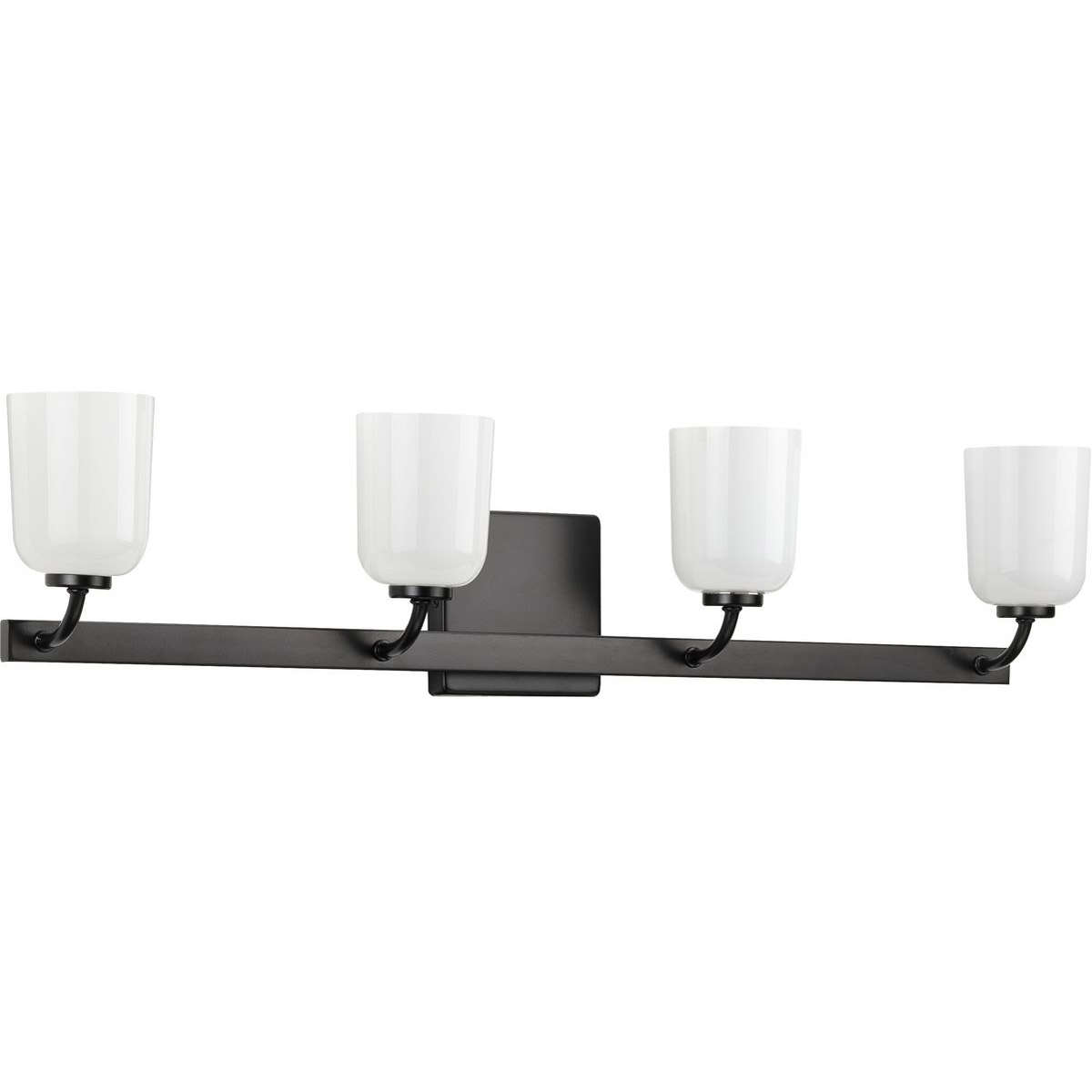 Moore 4 Light 30.75 inch Matte Black Bath Vanity Wall Light
