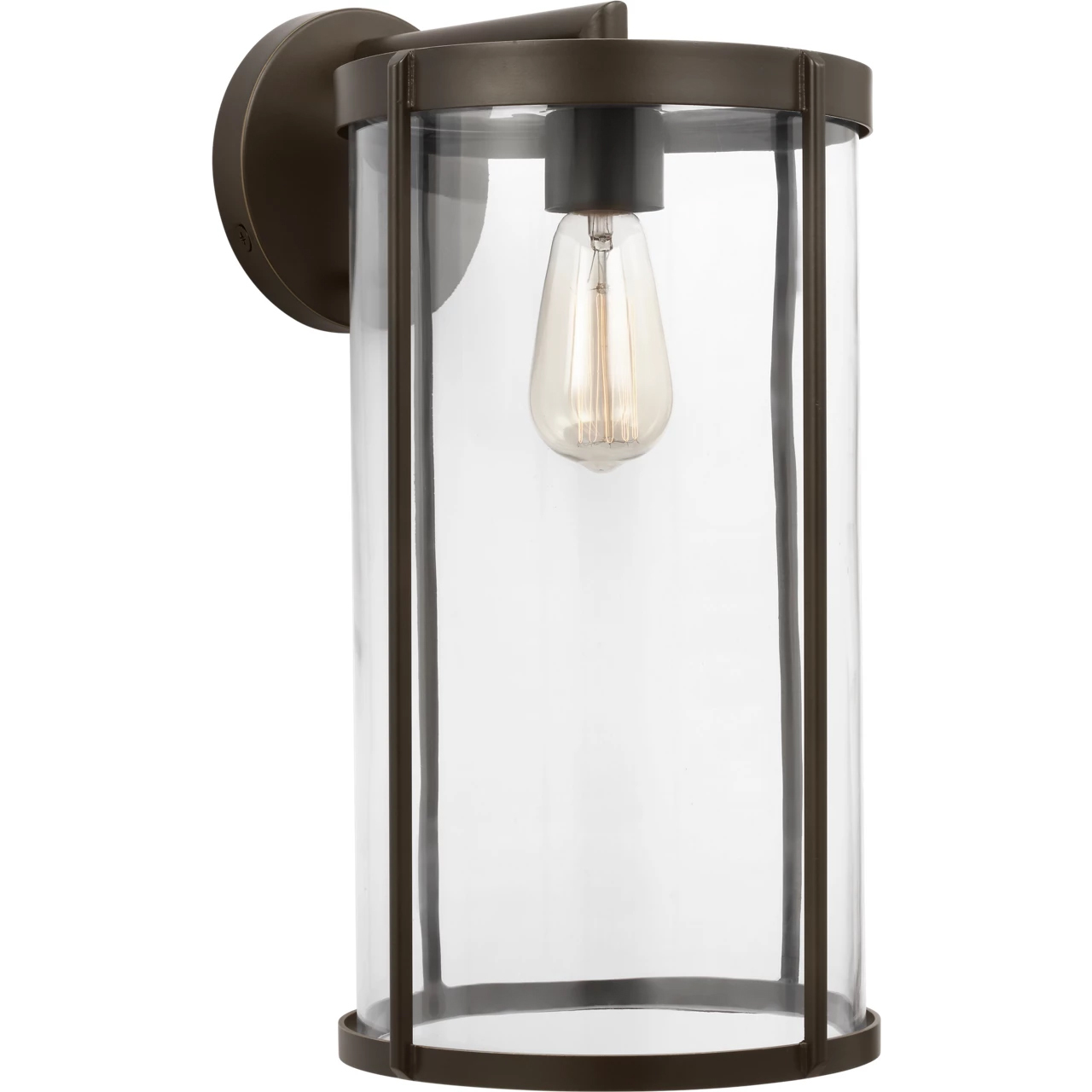 Luning 1 Light 18.5 inch Antique Bronze Outdoor Wall Lantern in Incandescent, Clear Glass, Extra Large