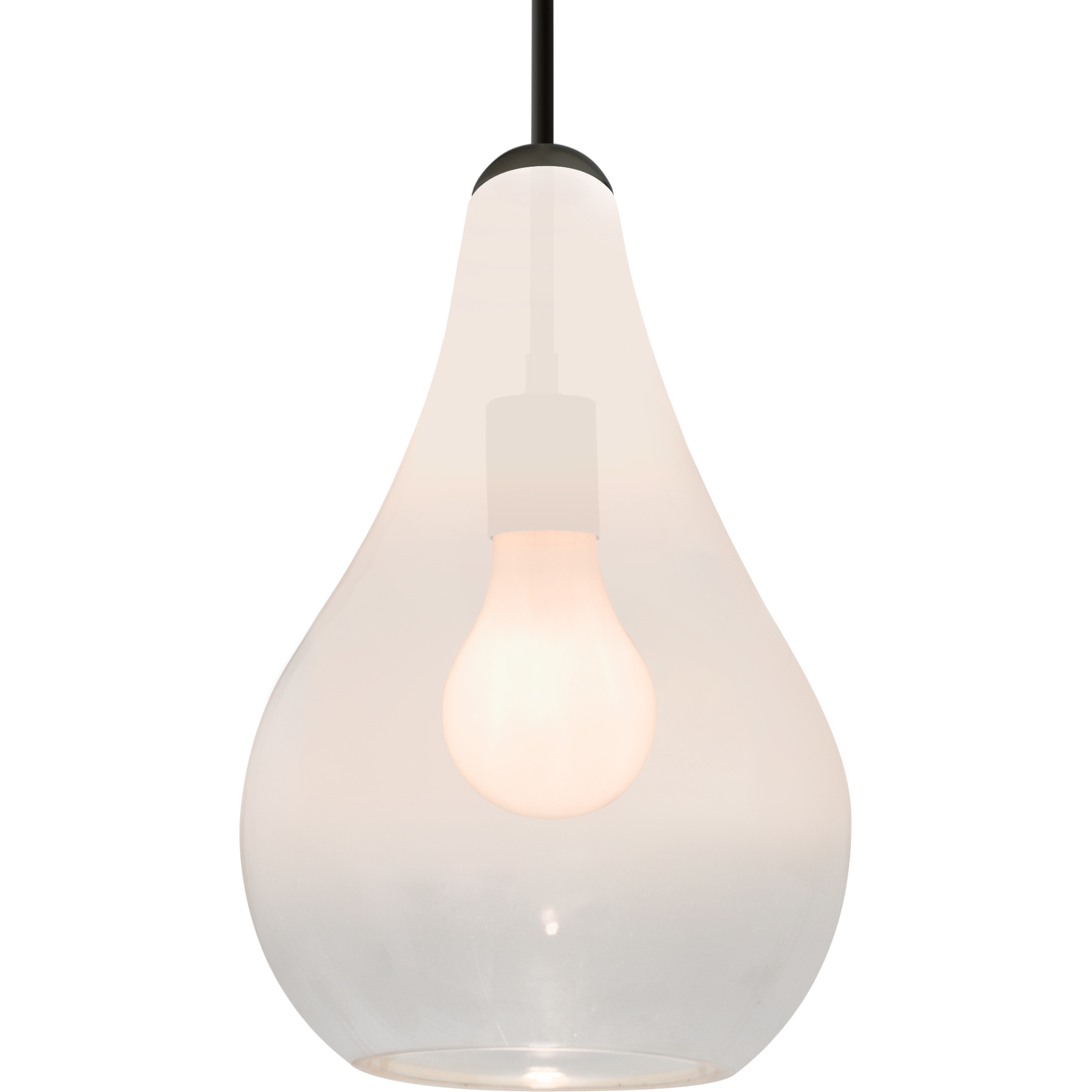 Leon 1 Light Black Cord Pendant Ceiling Light