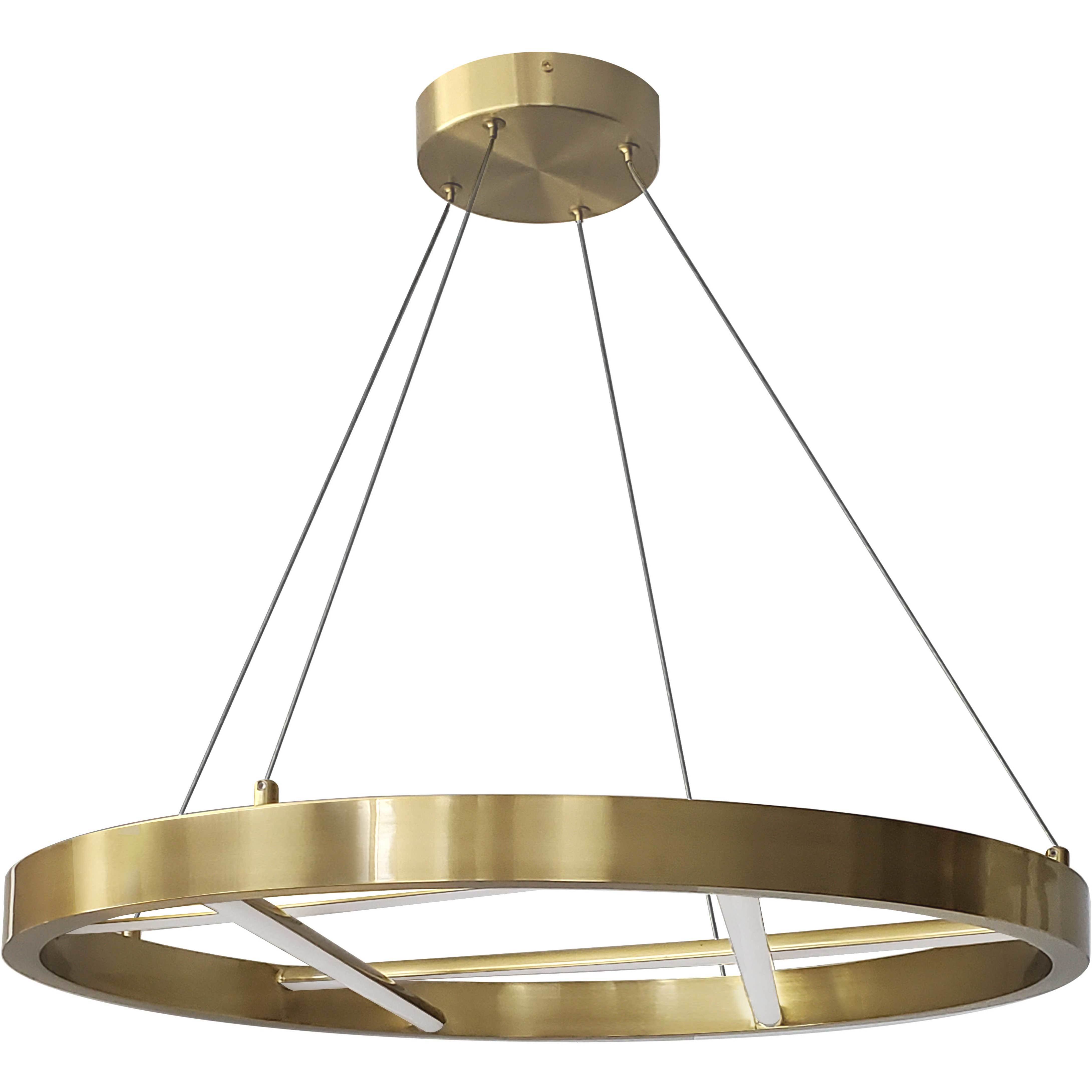 Dante LED 24 inch Aged Brass Chandelier Ceiling Light