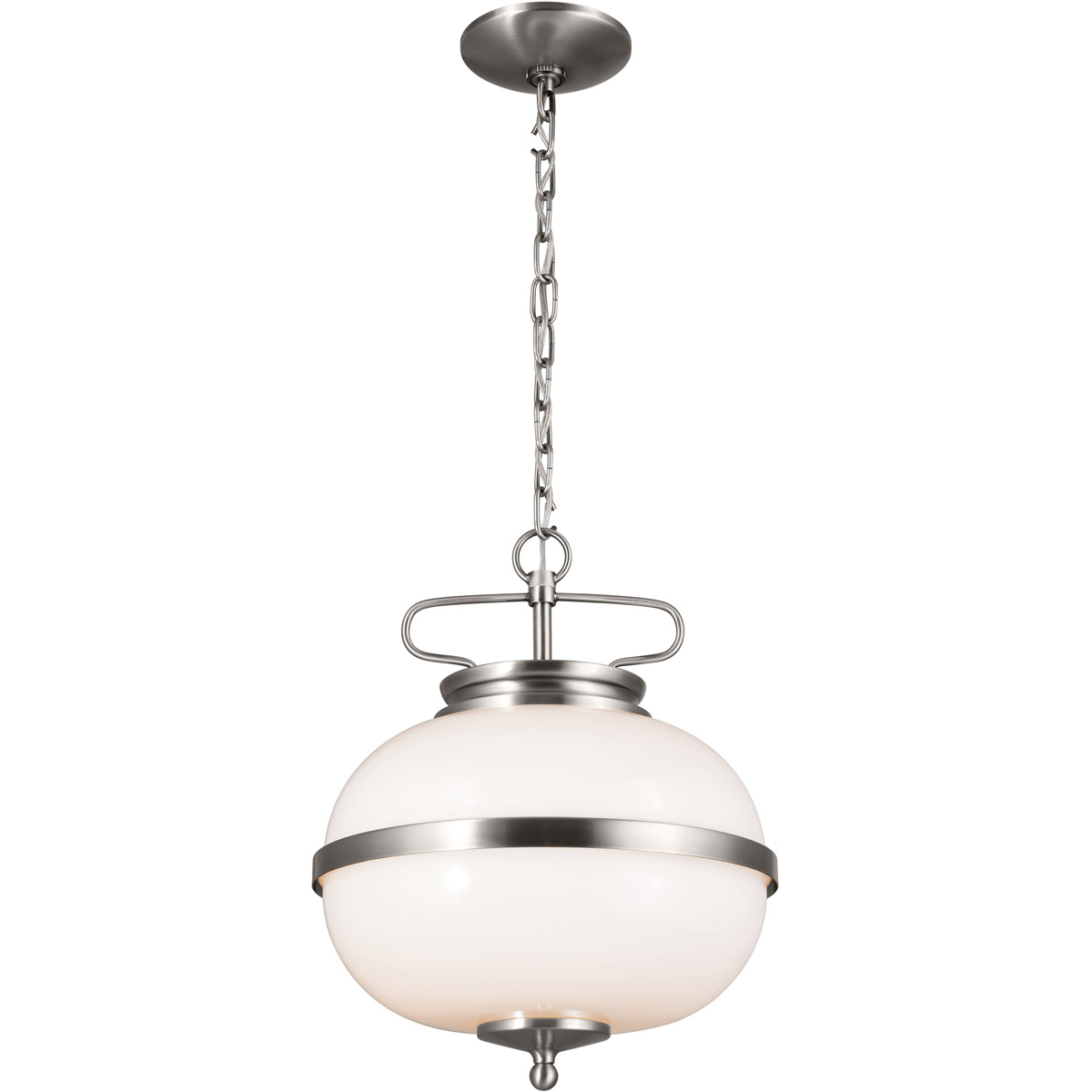 Homestead Opal 2 Light 12.25 inch Classic Pewter Pendant Ceiling Light