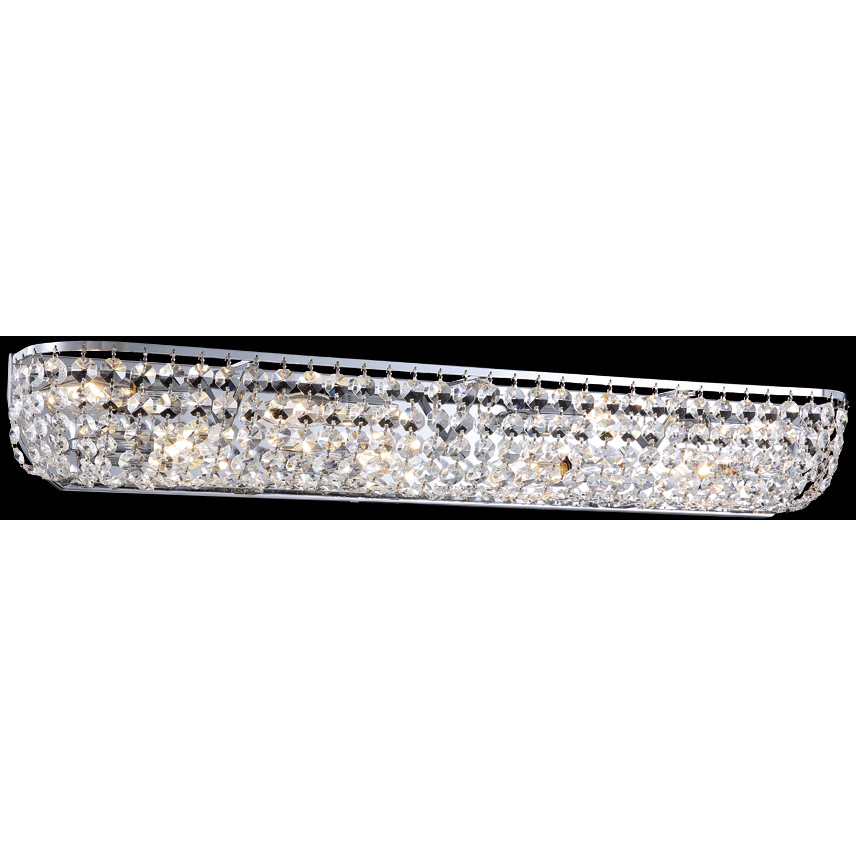 Zoe 8 Light 33 inch Silver Vanity Light Wall Light