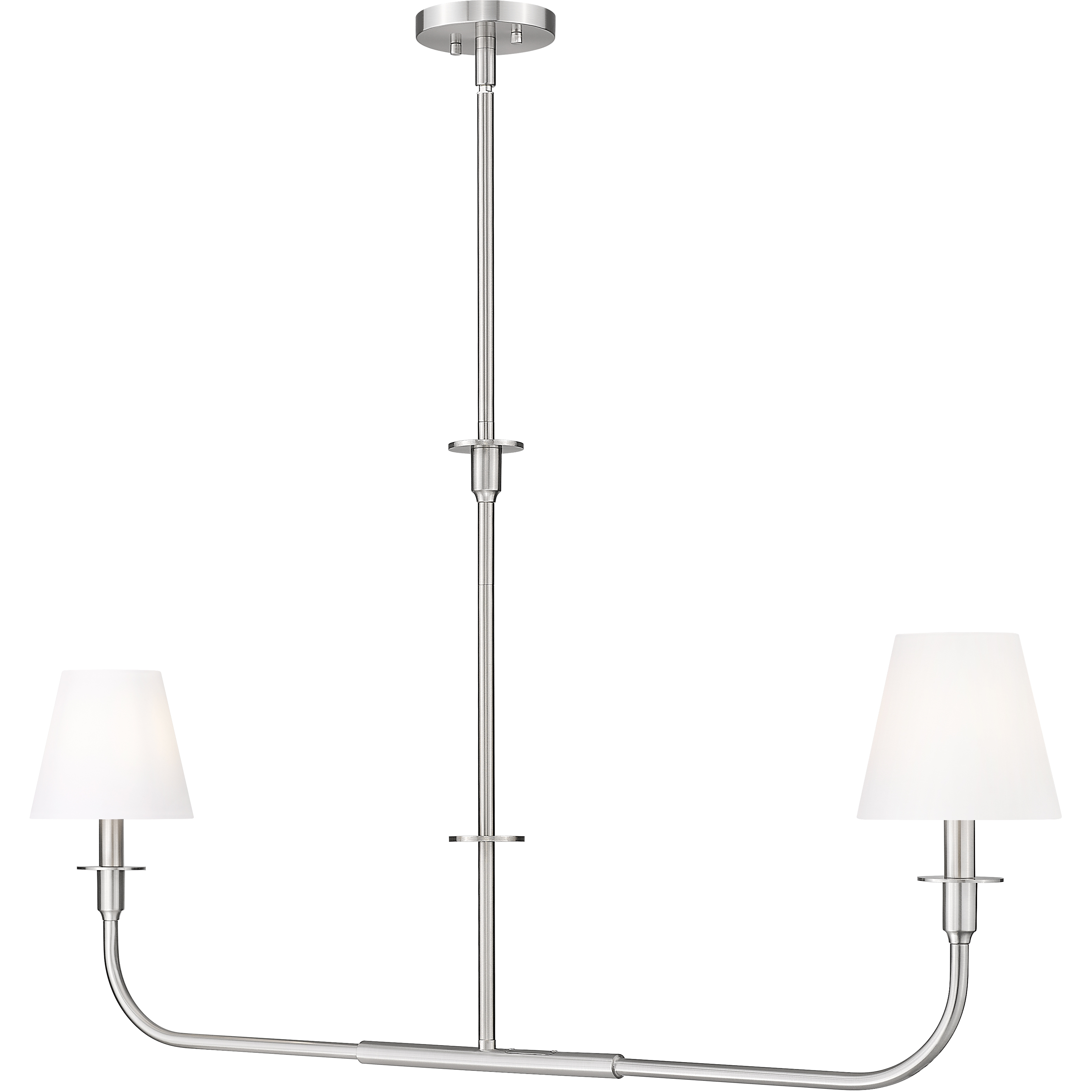 Tova 2 Light 45.75 inch Brushed Nickel Linear Chandelier Ceiling Light