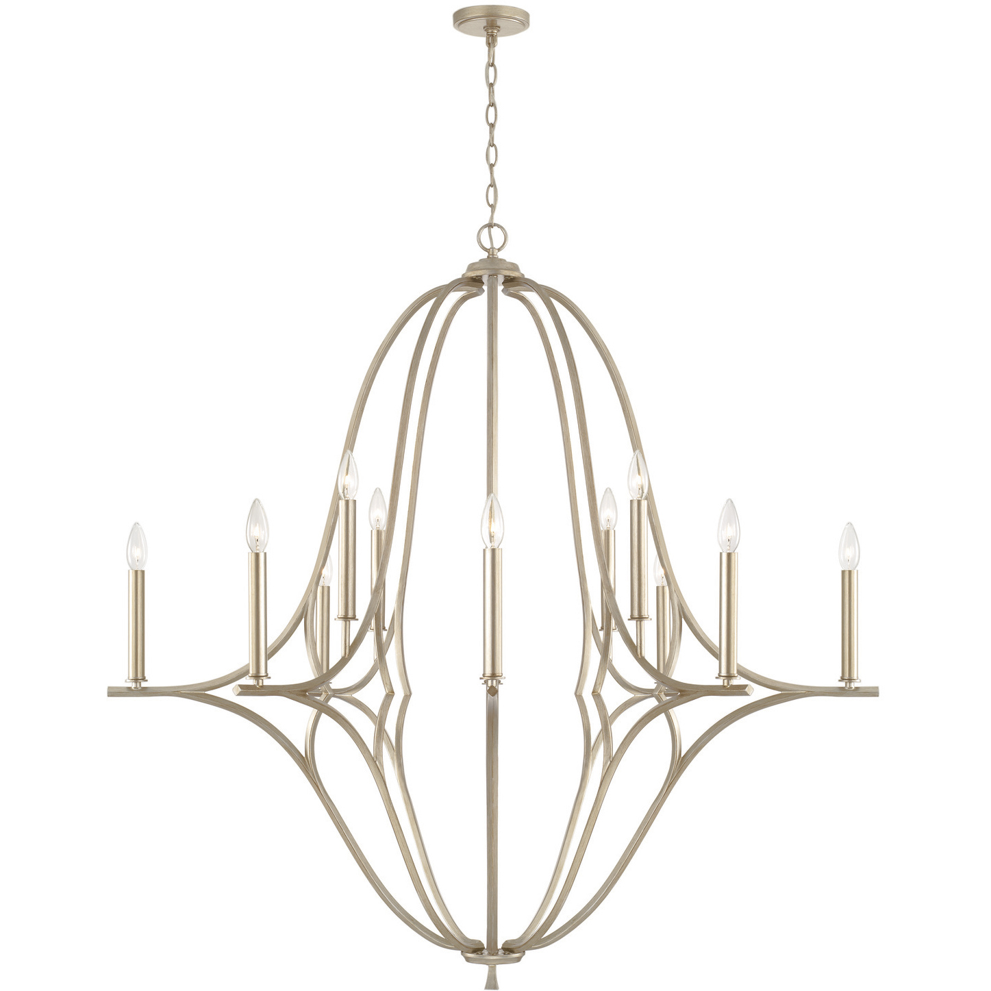 Claire 12 Light 48 inch Brushed Champagne Chandelier Ceiling Light