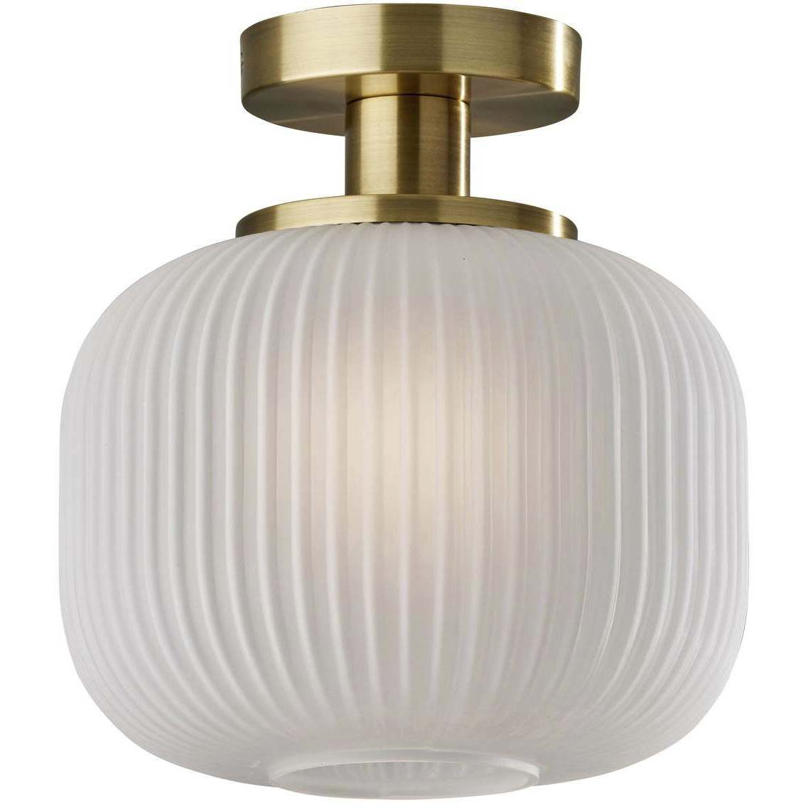 Hazel 10 inch Antique Brass Flush Mount Ceiling Light