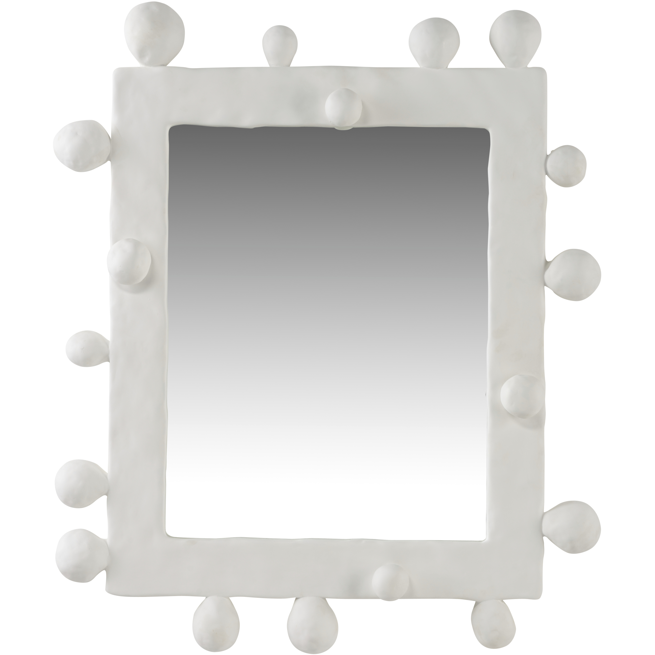 Shape Shifting 37 X 31.5 inch White/Cream Mirror