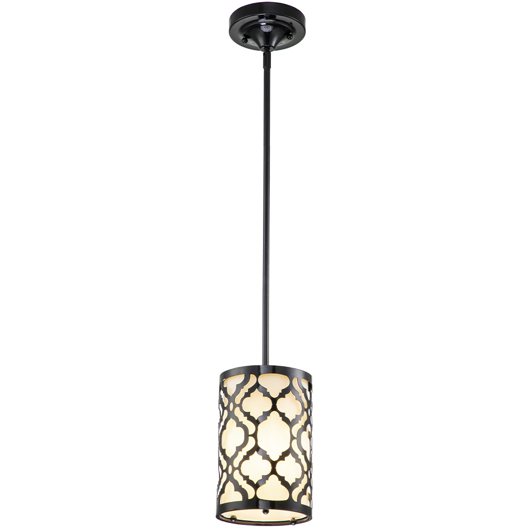 Arabella 1 Light 6.75 inch Black Mini Pendant Ceiling Light, Convertible to Semi-Flush