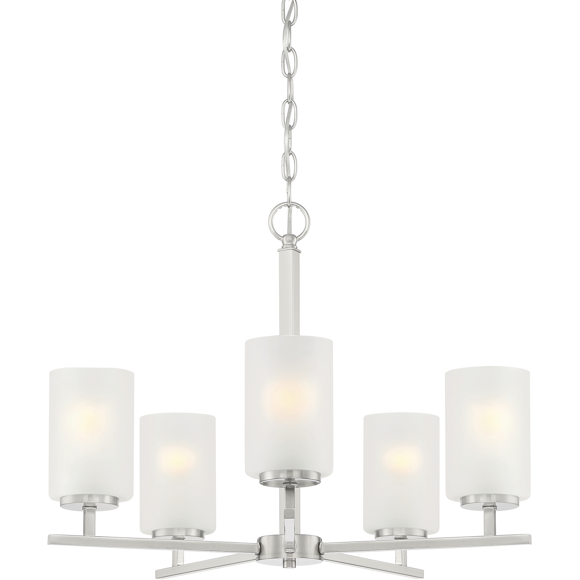 Carmine 5 Light 24 inch Brushed Nickel Chandelier Ceiling Light