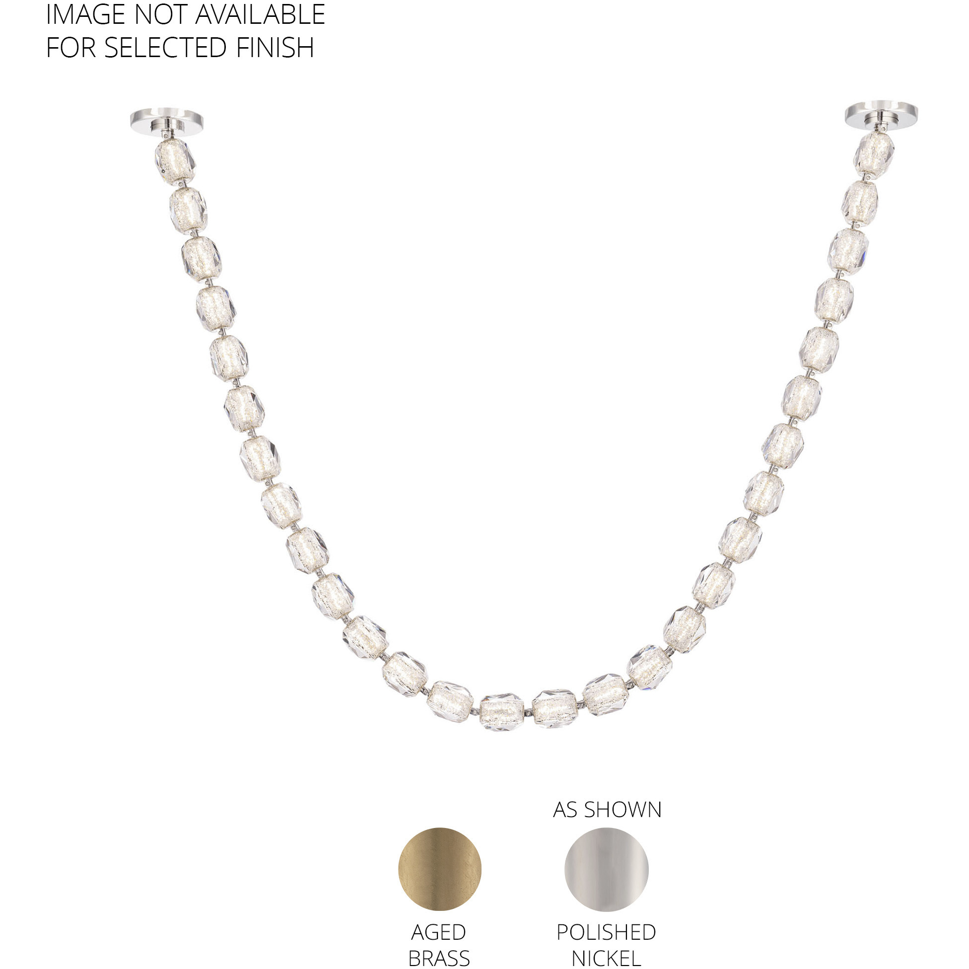 Forever Seduction LED 102.2 inch Aged Brass Modular Pendant Ceiling Light, Remote Driver
