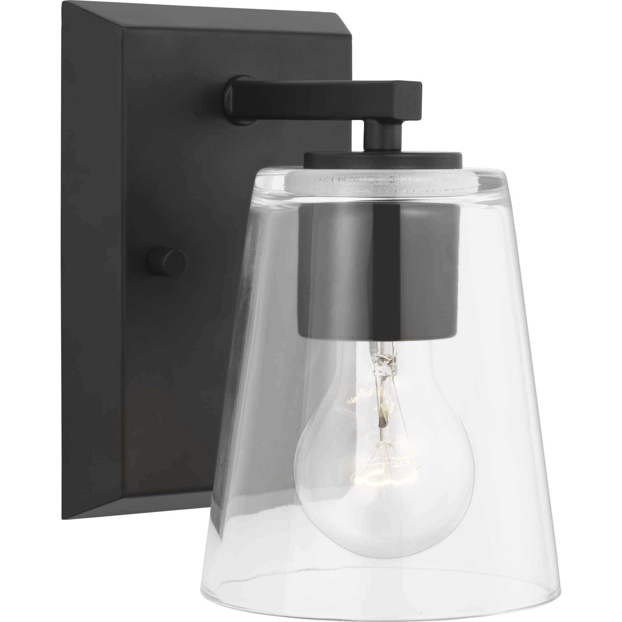 Vertex 1 Light 4.75 inch Matte Black Bath Light Wall Light