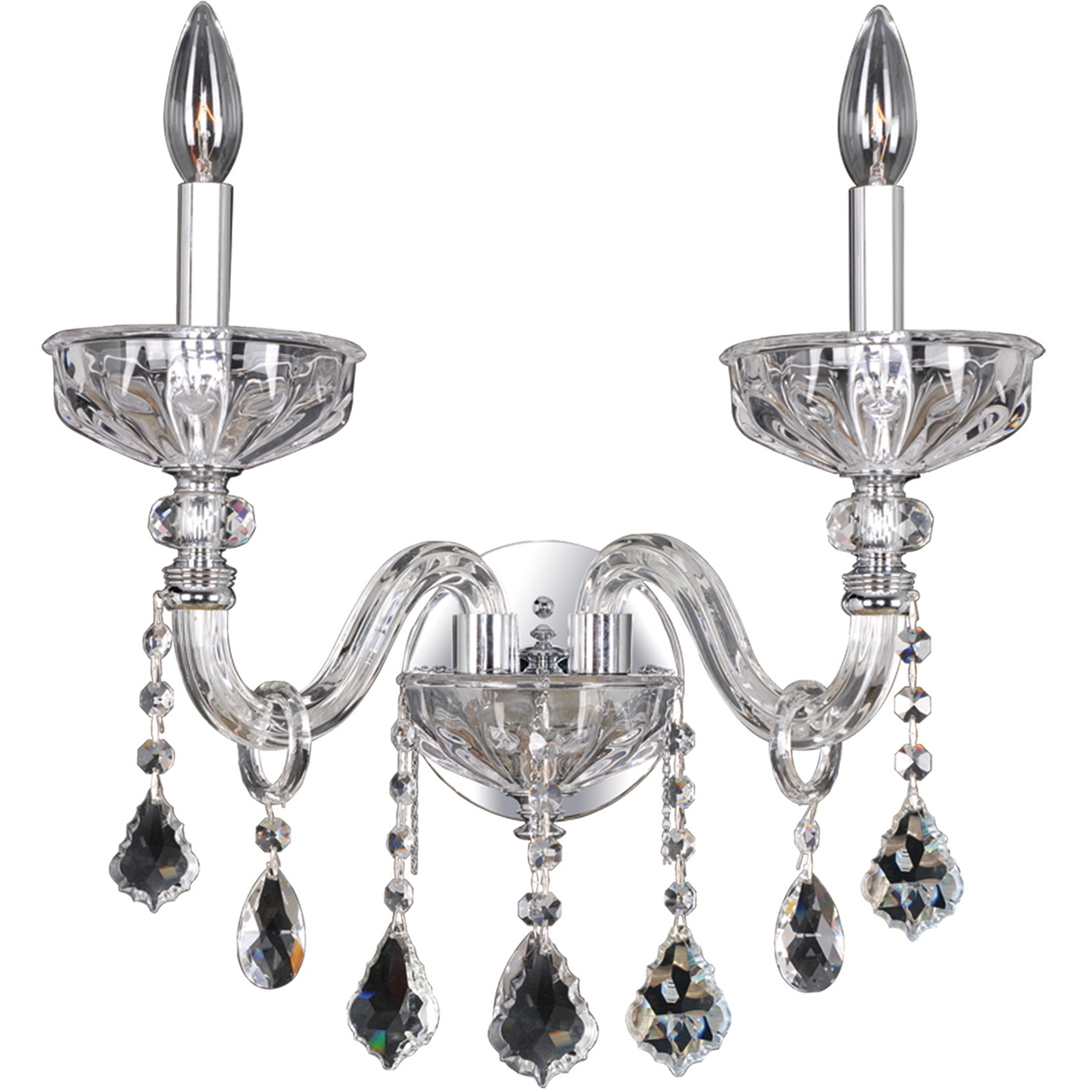 Clovio 2 Light 15 inch Chrome Wall Sconce Wall Light