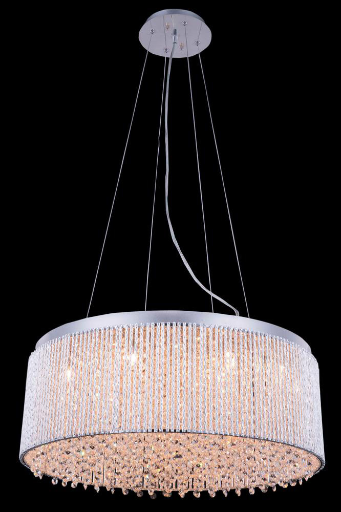 Influx 14 Light 24 inch Chrome Pendant Ceiling Light