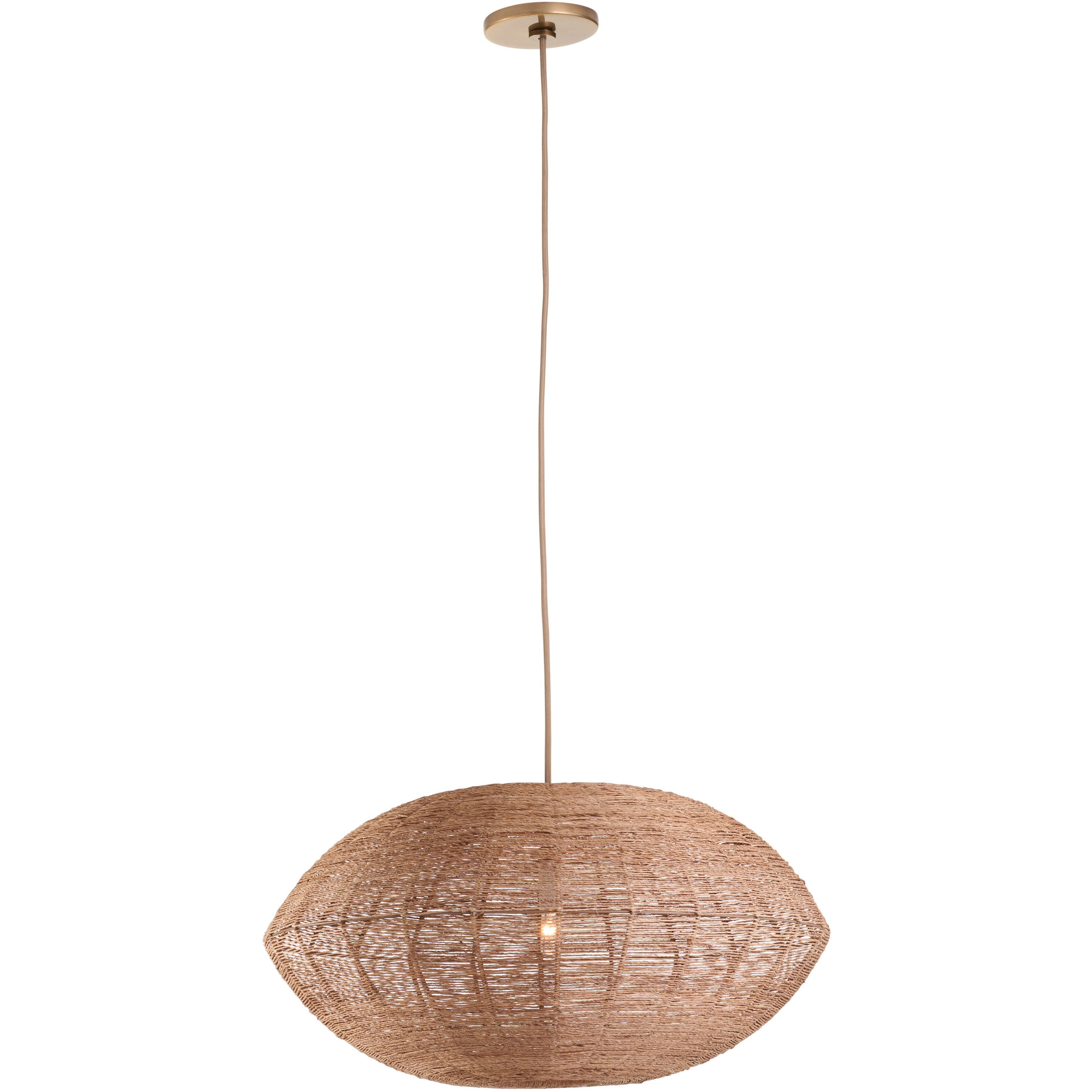 Teague 1 Light 23 inch Brown Single Pendant Ceiling Light