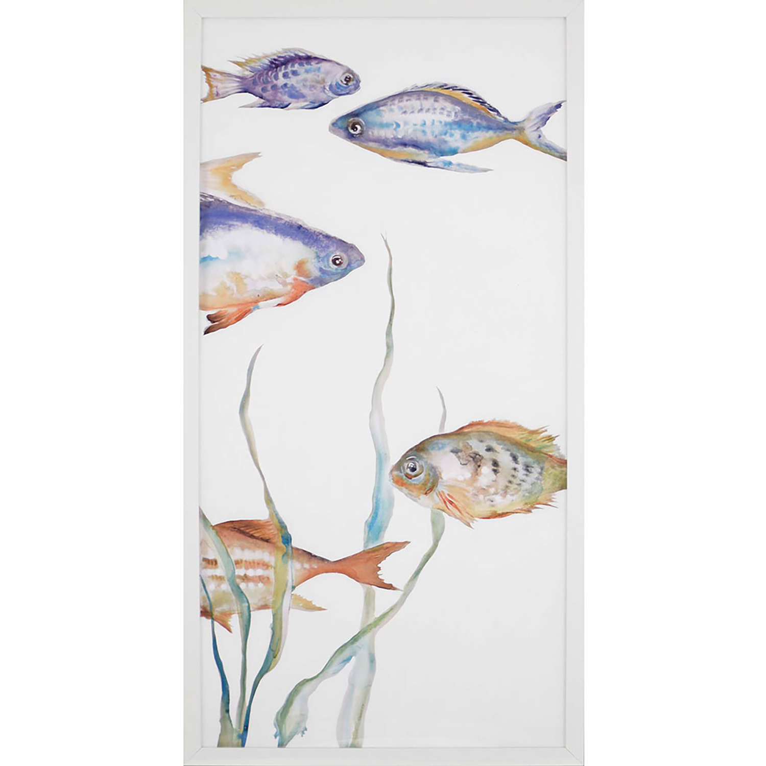 Tropical Paradise Multi and Blue and Orange and White Framed Art, The Studio