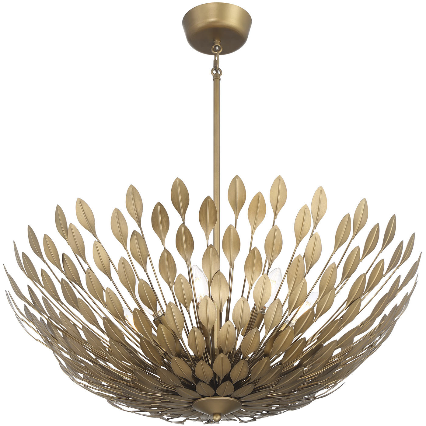 Merylmint 8 Light 28 inch Painted Aged Brass Indoor Pendant Ceiling Light