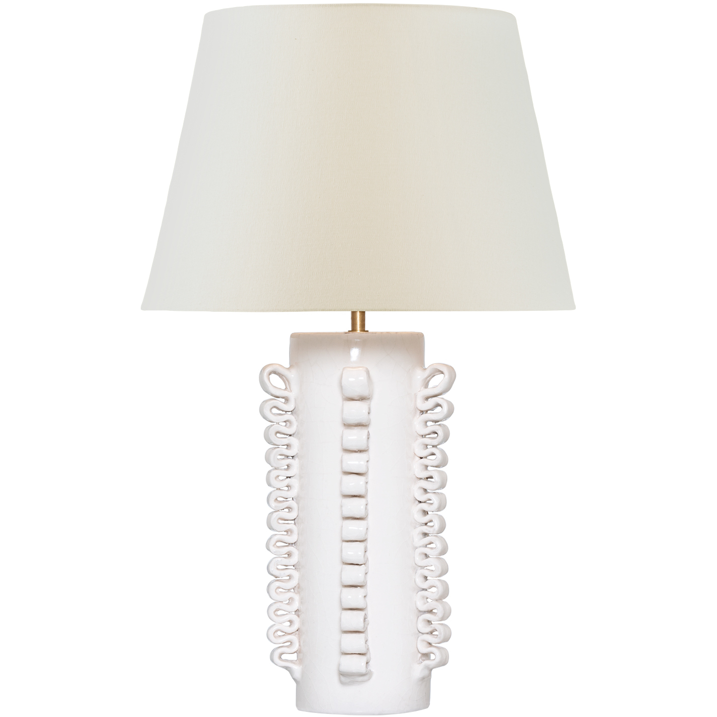 AERIN Amandine 24.75 inch 15 watt Glossy White Crackle Table Lamp Portable Light