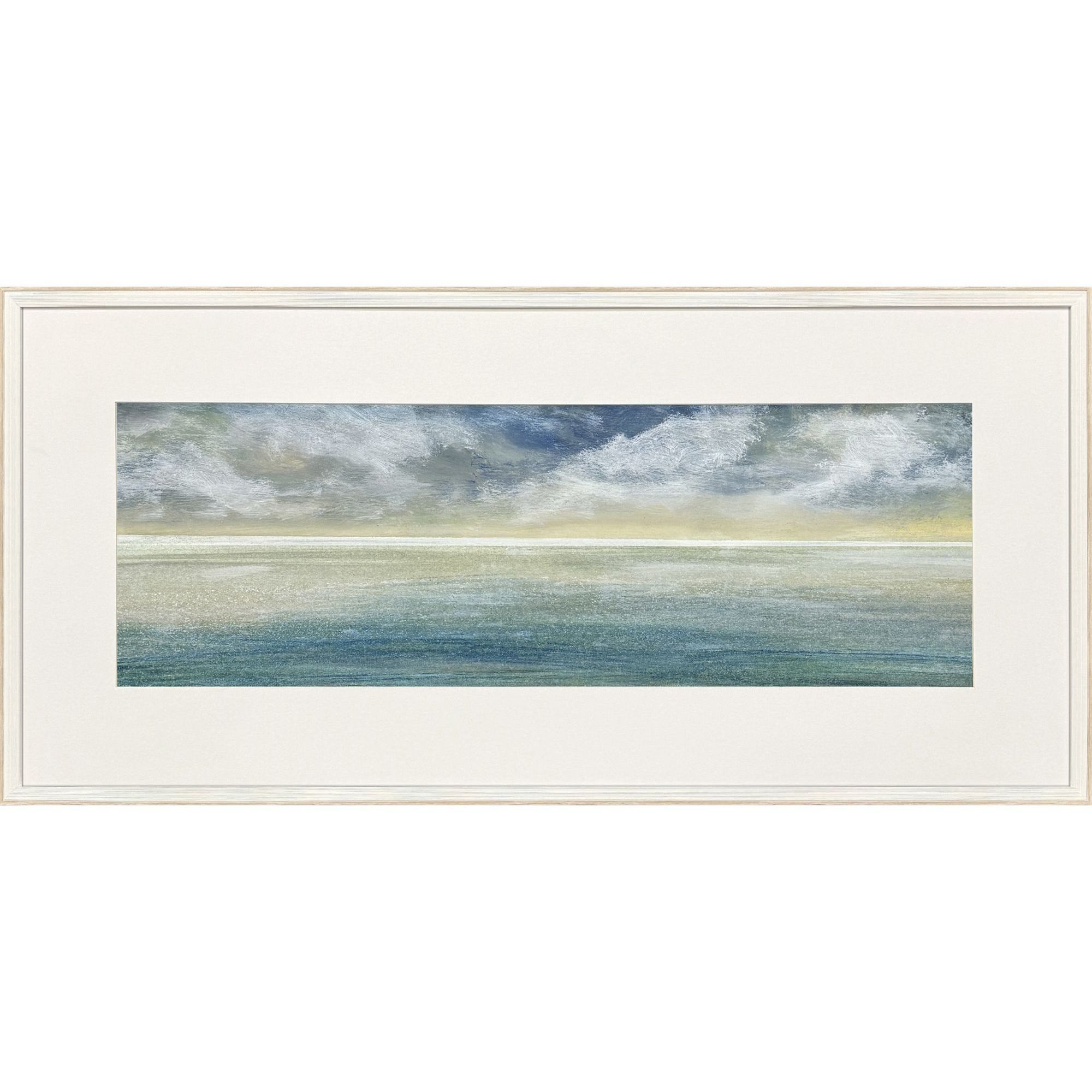 Marine Mist Blue and Green and White and Turquoise Framed Art