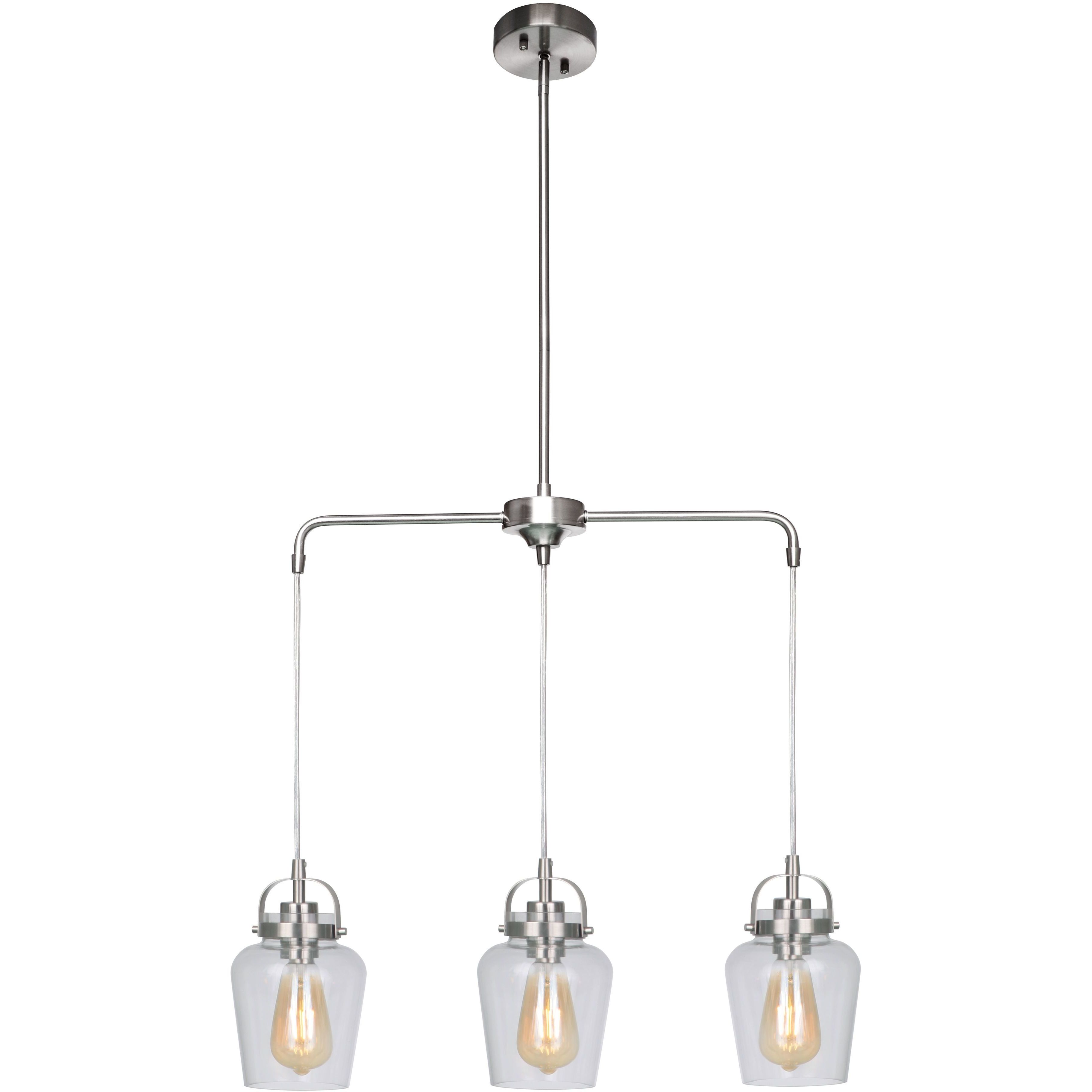 Neighborhood Trystan 3 Light 5.5 inch Brushed Polished Nickel Pendant Ceiling Light