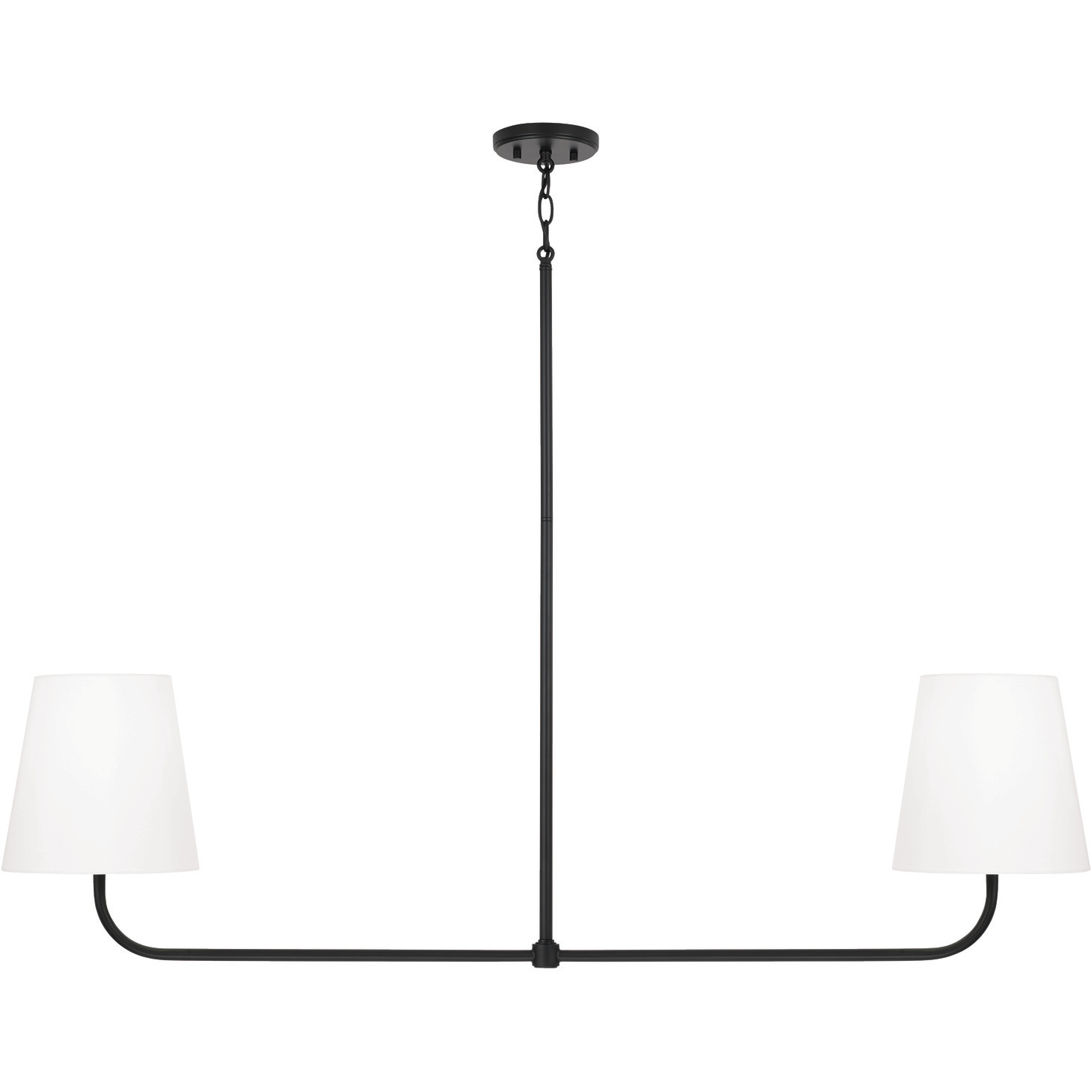 Brody 2 Light 50 inch Matte Black Island Light Ceiling Light
