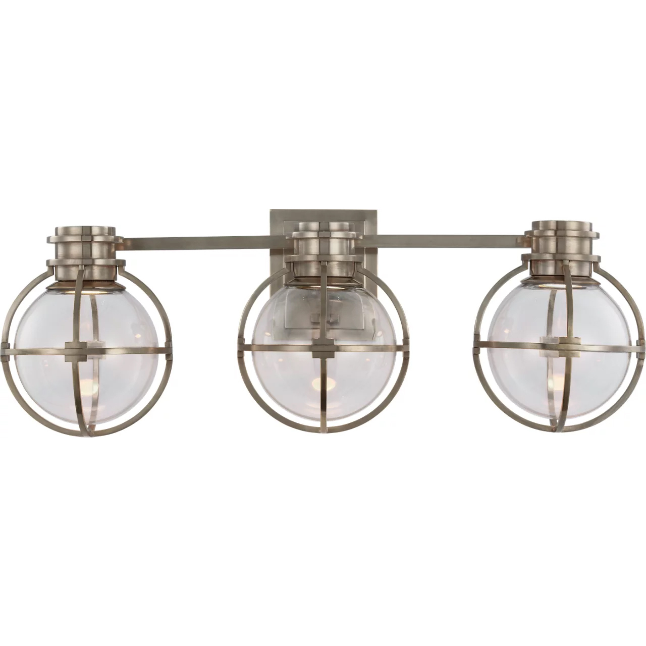 Chapman & Myers Gracie LED 24.5 inch Antique Nickel Triple Bath Sconce Wall Light