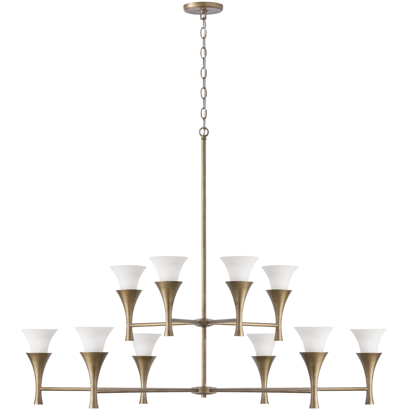 Nola 10 Light 48 inch Mystic Luster Chandelier Ceiling Light