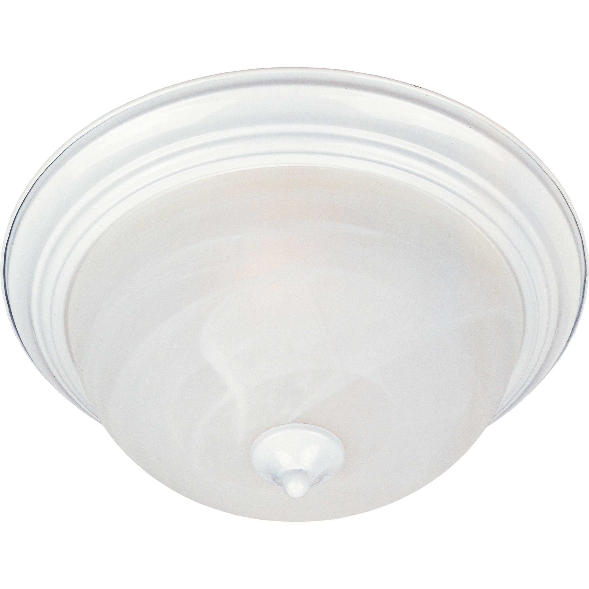 Essentials - 584x 3 Light 15.5 inch White Flush Mount Ceiling Light in Marble