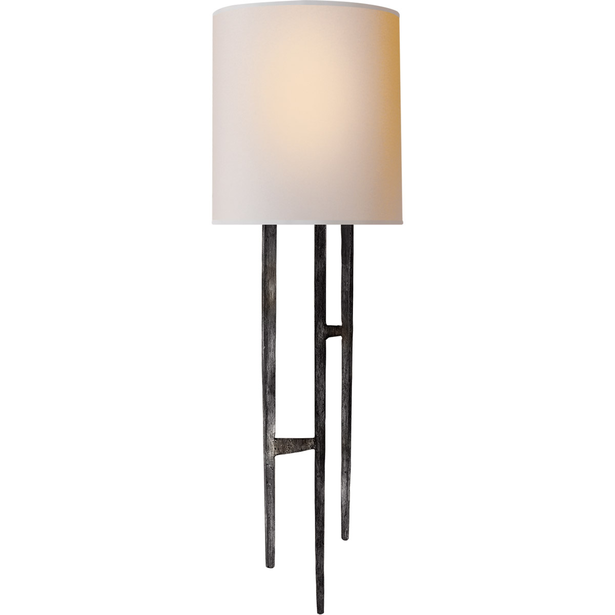 Ian K. Fowler Vail 1 Light 6.25 inch Aged Iron Sconce Wall Light in Natural Paper